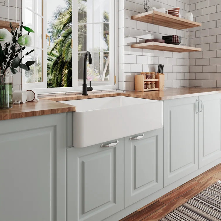 DeerValley Bath DeerValley DV-1K119 Feast 33" L x 20" W Ceramic Farmhouse Kitchen Sink Kitchen Sink