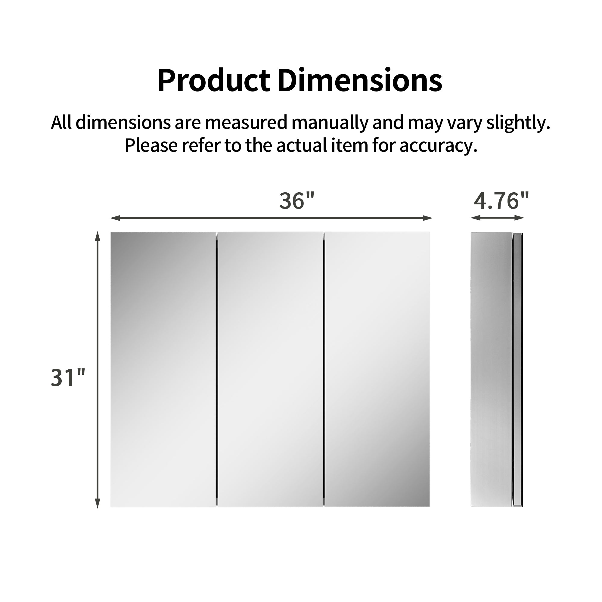 DeerValley DV-1MC0498/499/500 LED Medicine Cabinet – Adjustable Color Temp, Anti-Fog & Double Door
