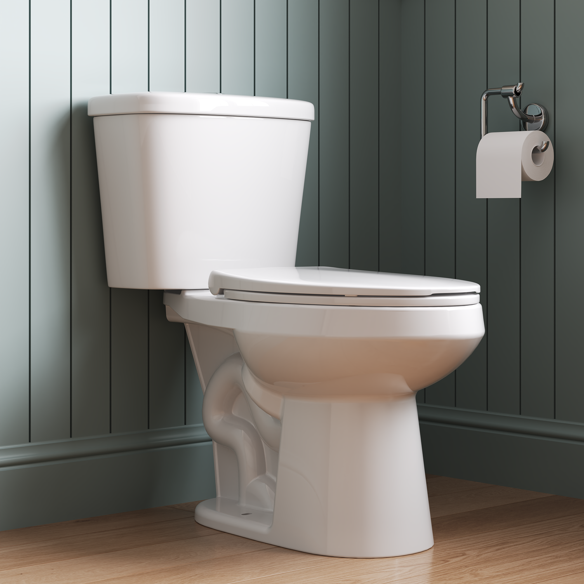 2-Piece 0.8/1.28 GPF Dual-Flush Elongated ADA Chair Height Toilet in White, MaP 1000g, Soft-Close Seat