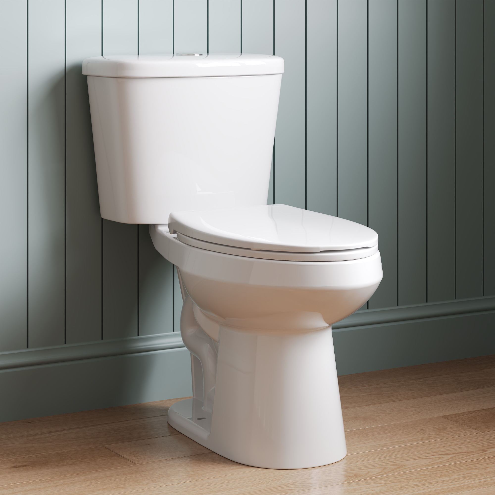 2-Piece 0.8/1.28 GPF Dual-Flush Elongated ADA Chair Height Toilet in White, MaP 1000g, Soft-Close Seat