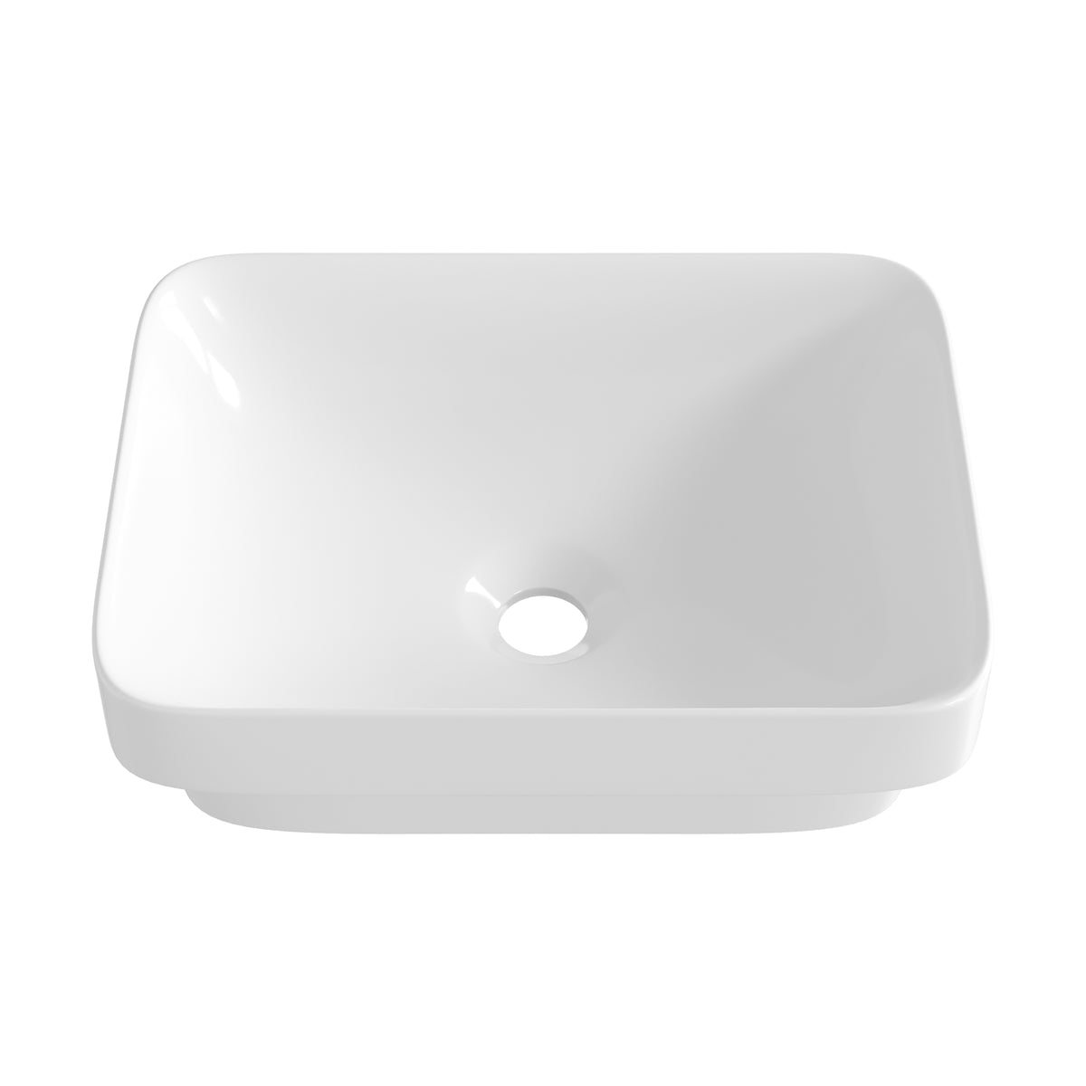 DeerValley Vessel Sinks Modern Semi-Recessed Durable Ceramic Easy Clean