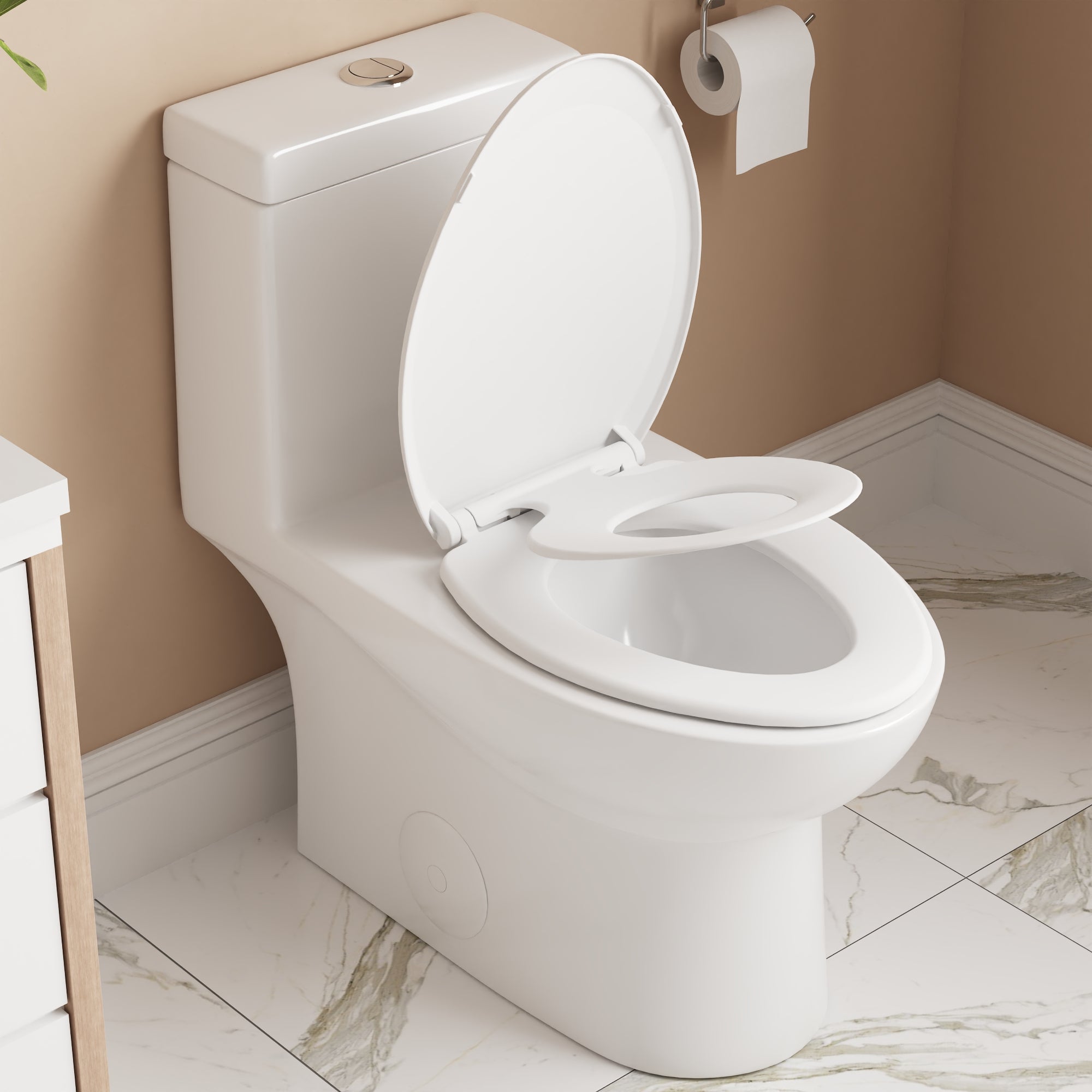 ALLY One-Piece Elongated Toilet, 1.1/1.6GPF Dual-Flush with Multiple Colors