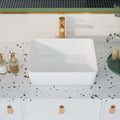 DeerValley Bath DeerValley DV-1V031 Ally Ceramic Sleek Rectangular Bathroom Vessel Sink Vessel Sink