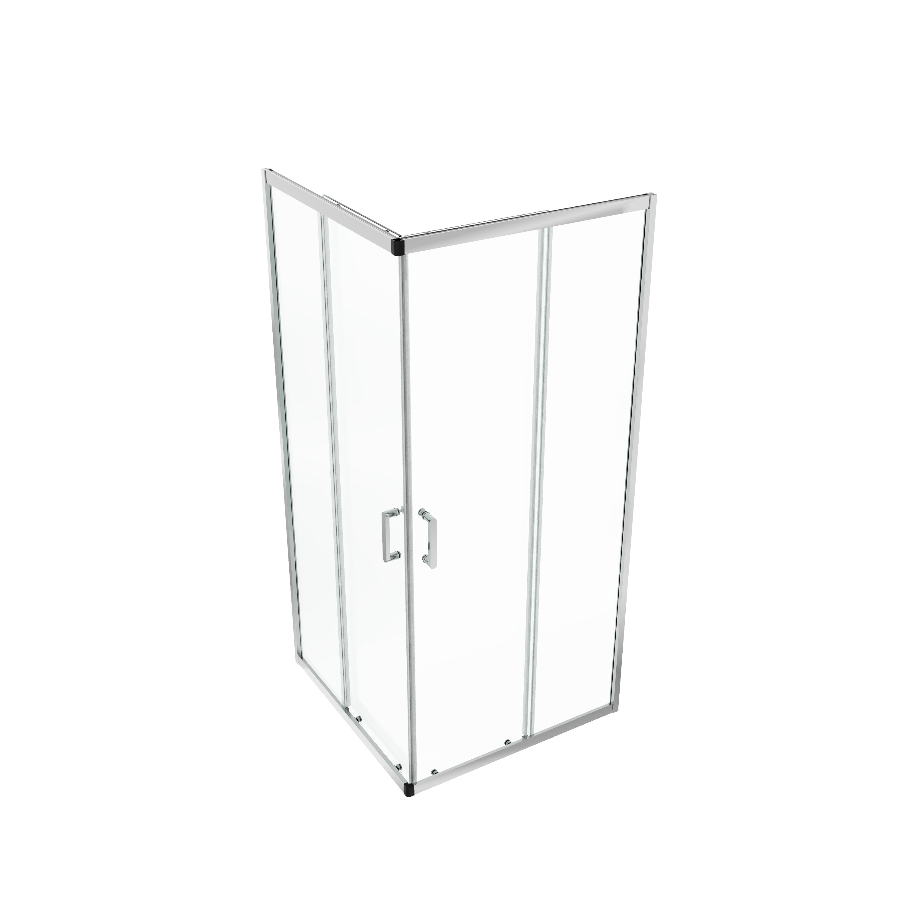 DeerValley DV-1SD0215 Sliding Shower Door, Tempered Glass & Quick-Release Rollers