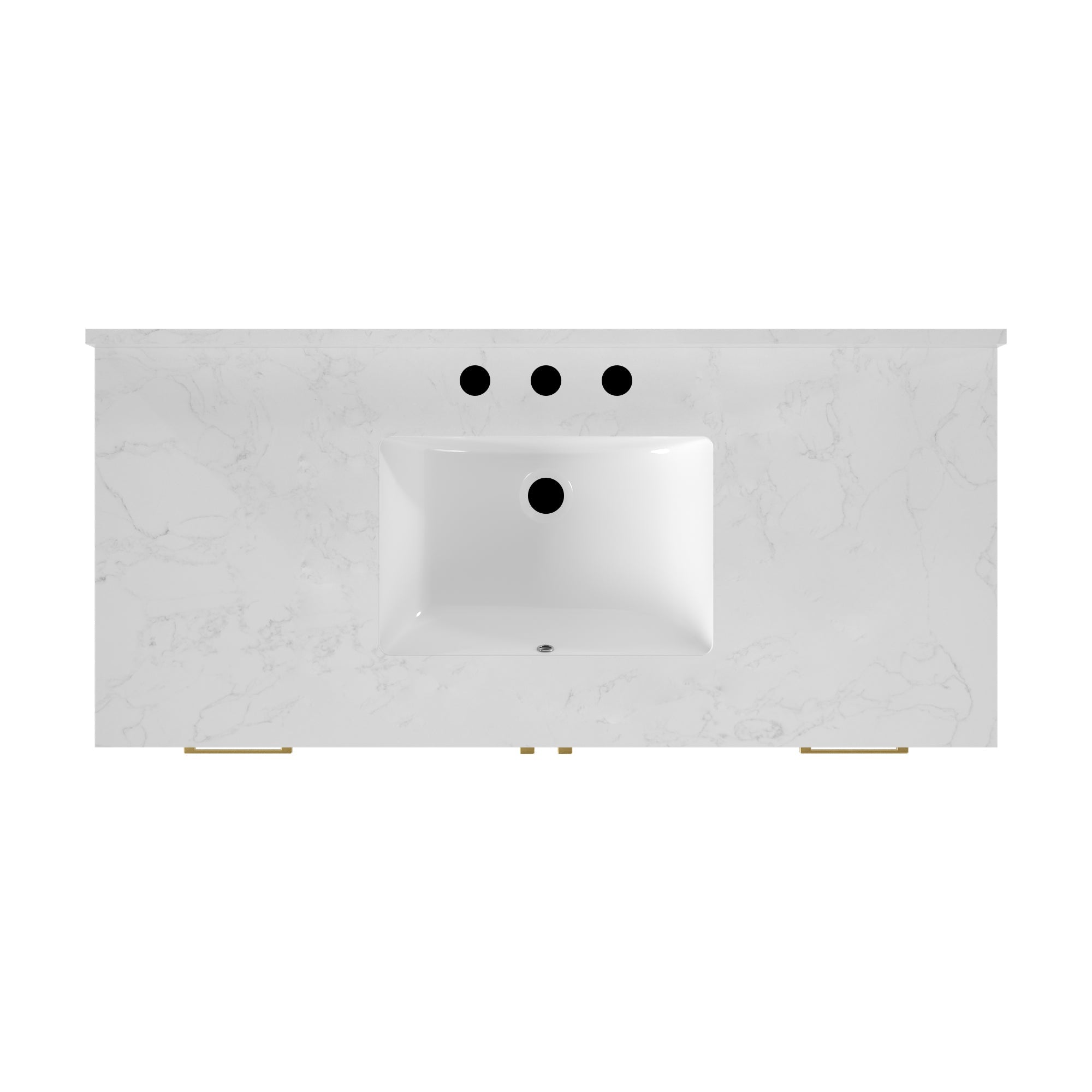 48" Rectangular Bathroom Vanity, with Ceramic Sink Top Set-up