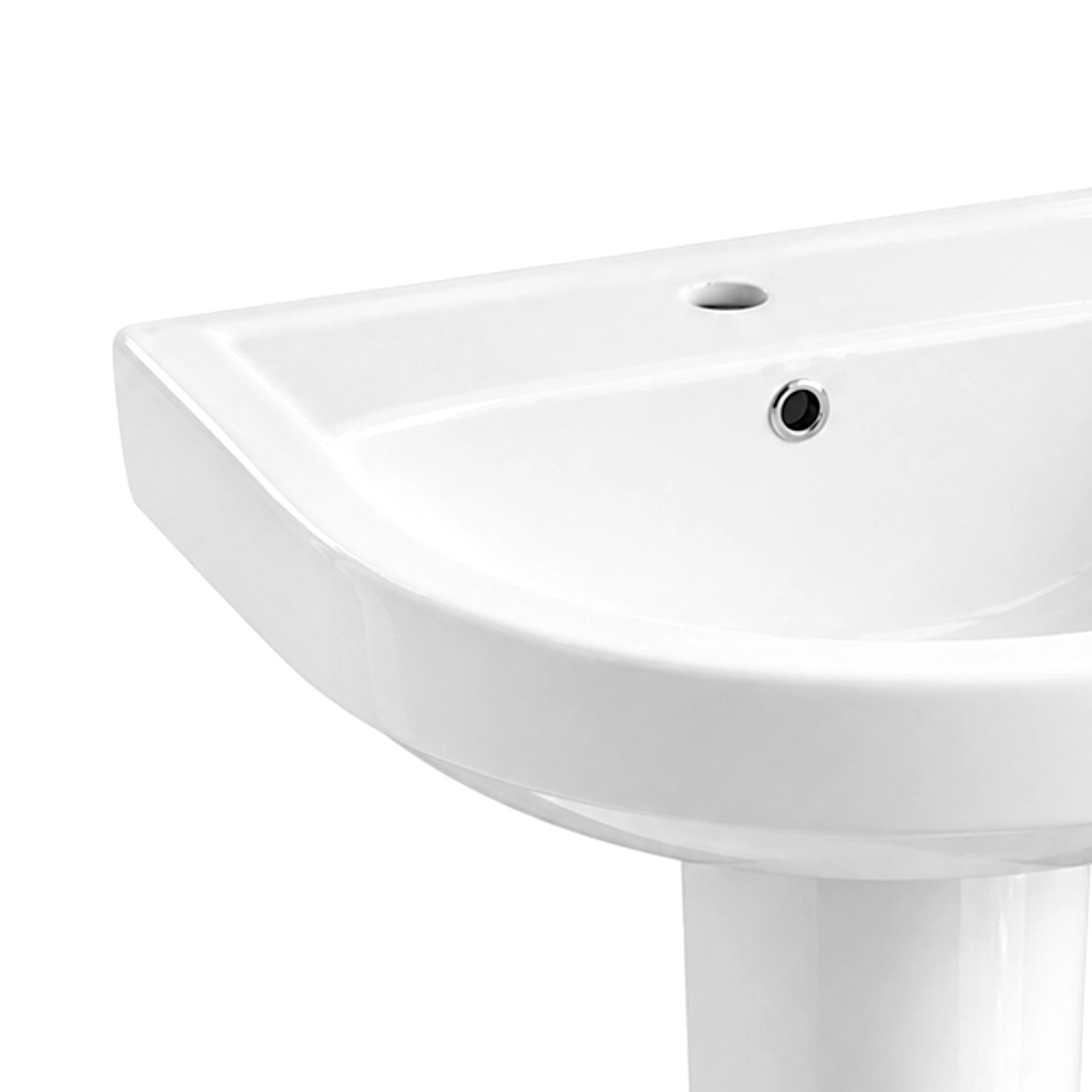 DeerValley DV-1P535 Pedestal Combo Sink – Compact with Overflow & 4-in Faucet Fit