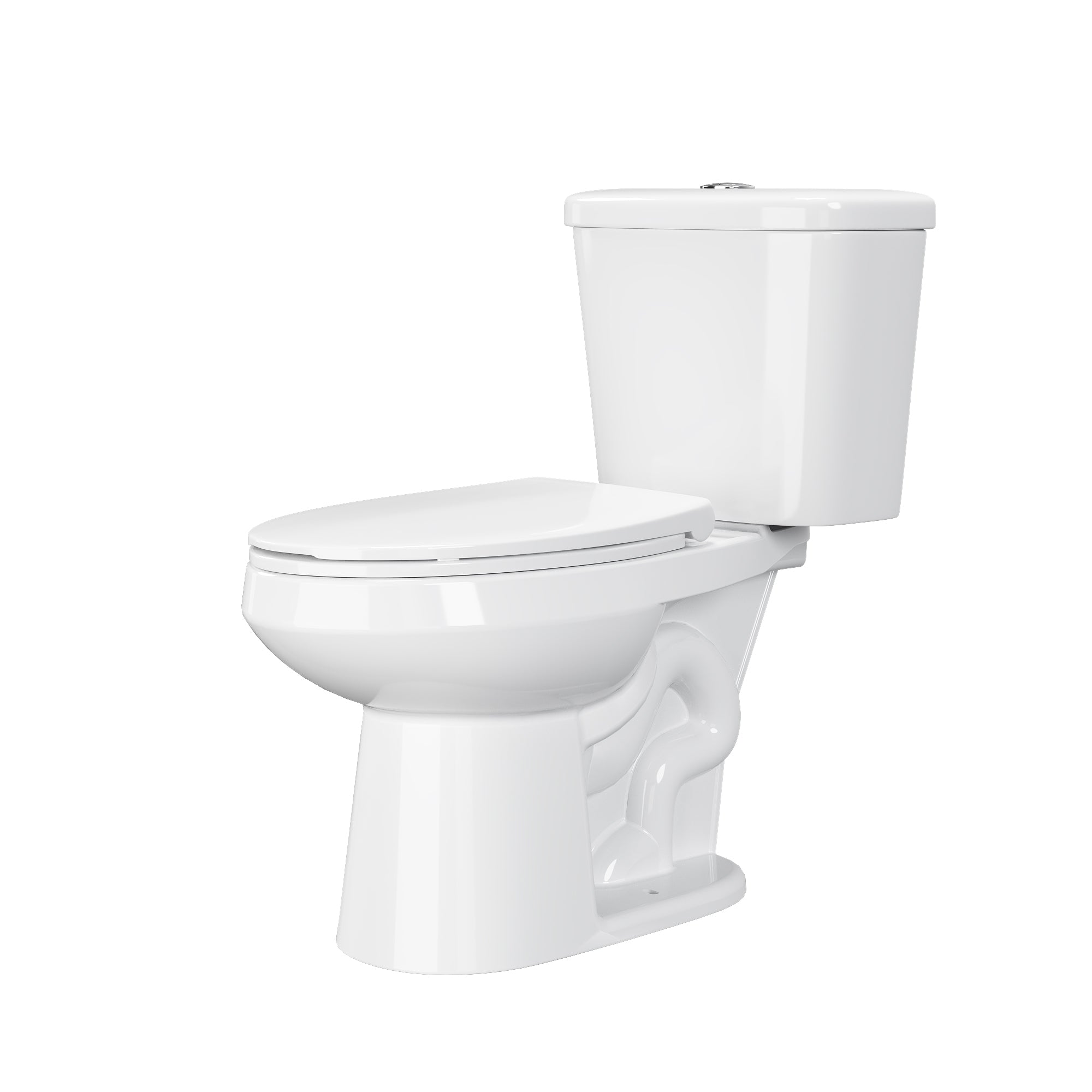 2-Piece 0.8/1.28 GPF Dual-Flush Elongated ADA Chair Height Toilet in White, MaP 1000g, Soft-Close Seat