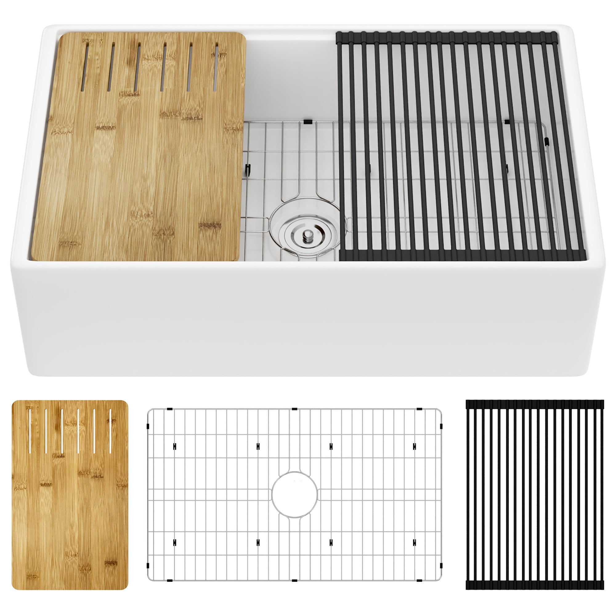 33"x20" Rectangular Workstation Kitchen Sink, Single Bowl With Multiple Colors