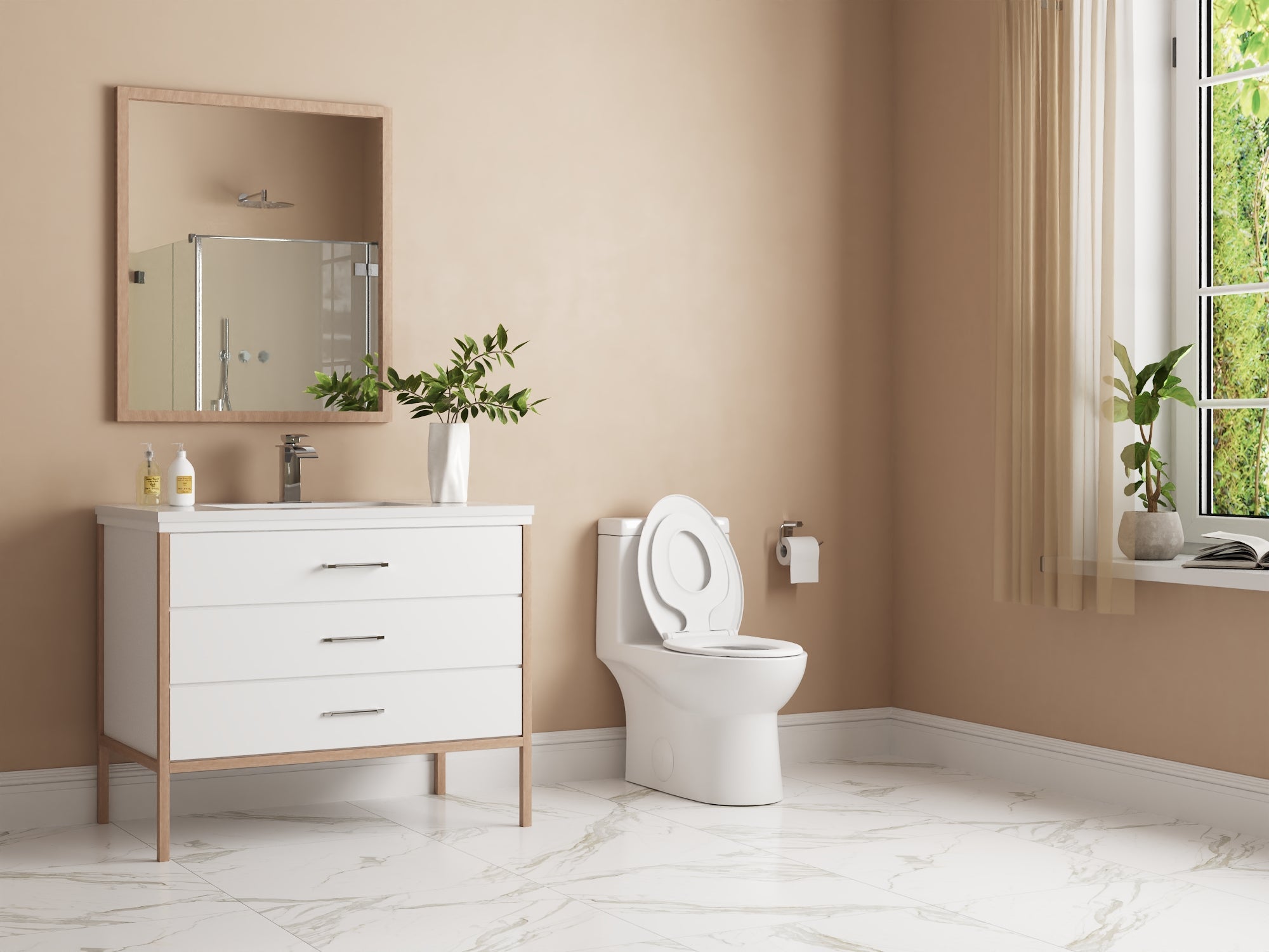 ALLY One-Piece Elongated Toilet, 1.1/1.6GPF Dual-Flush with Multiple Colors