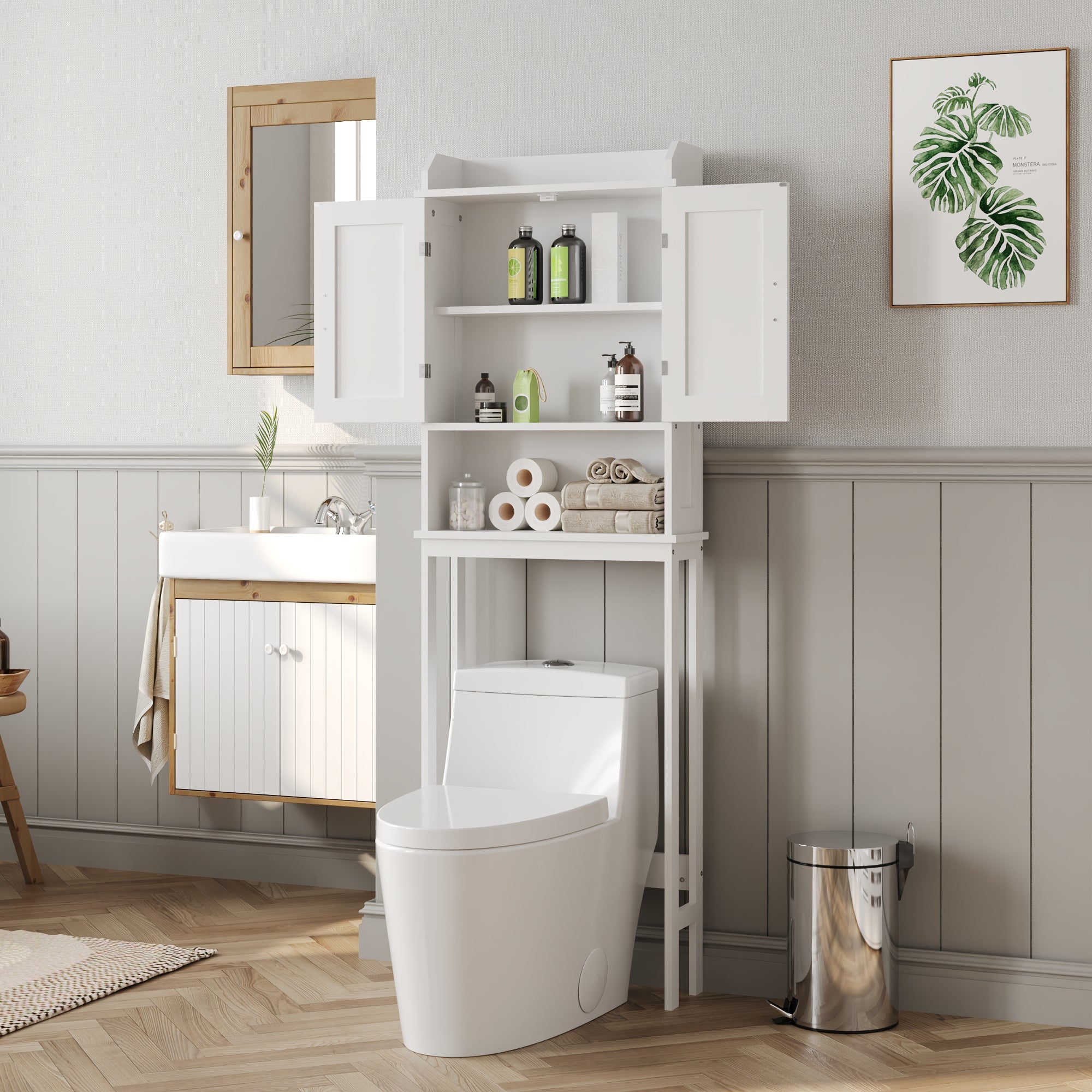 LIBERTY Over The Toilet Storage Cabinet, Bathroom Shelf Over Toilet