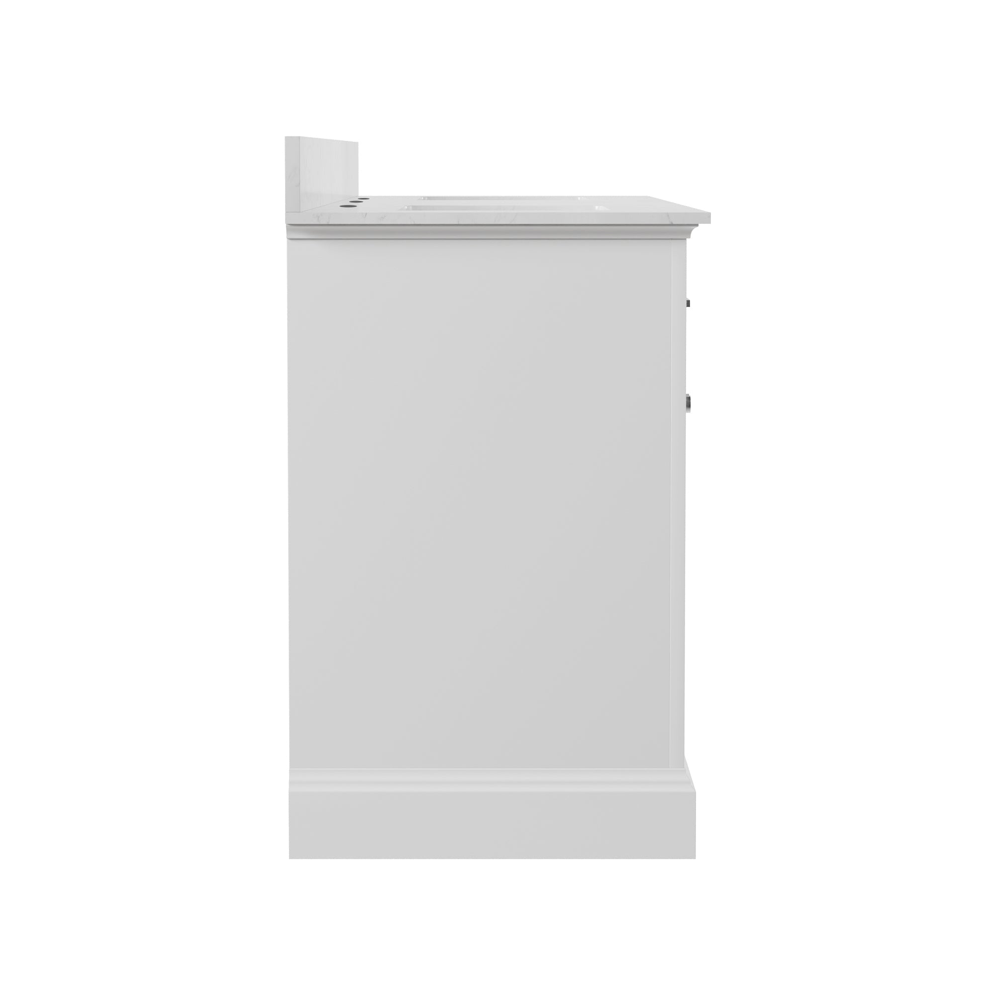72" Rectangular Bathroom Vanity, with Ceramic Sink Top Set-up