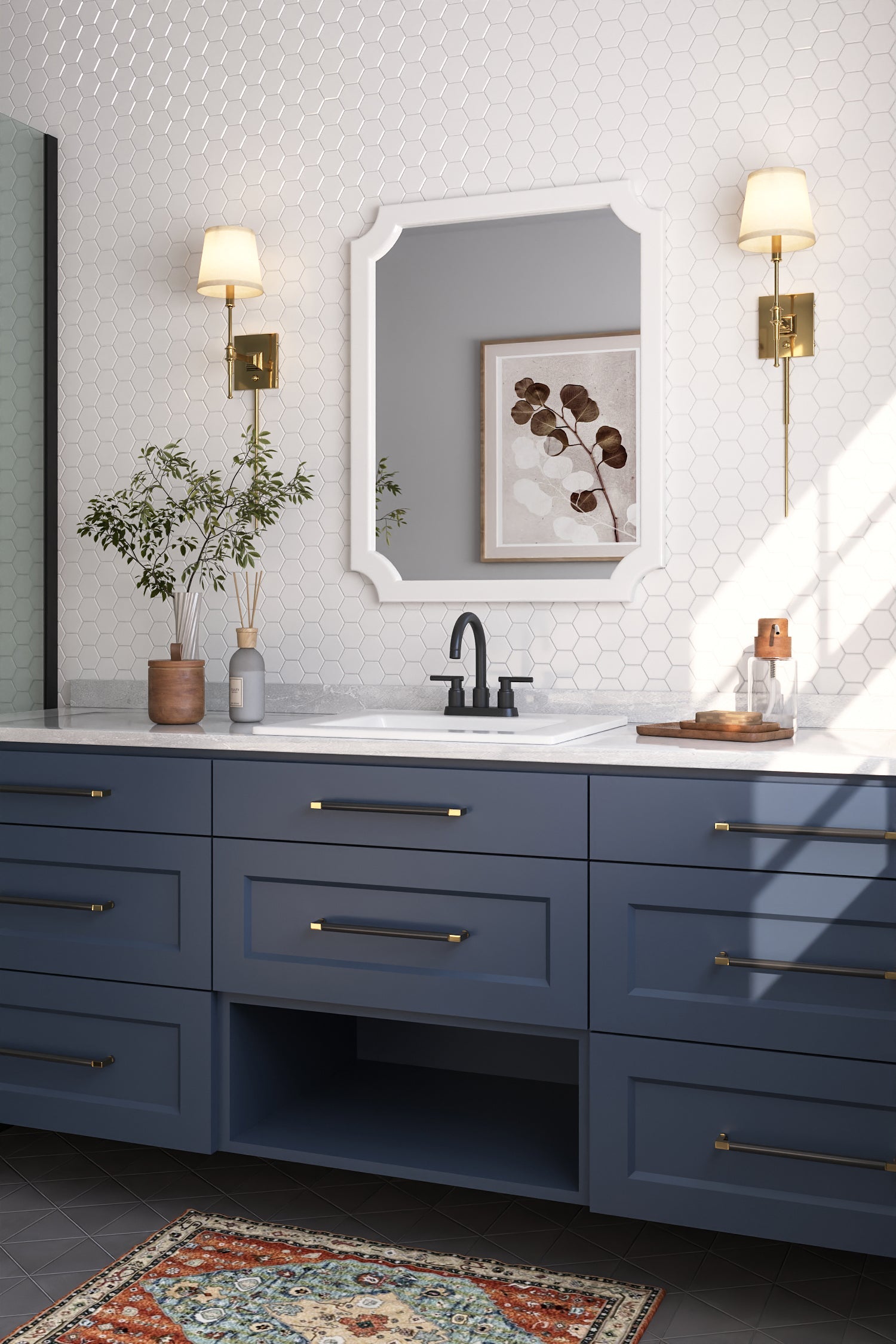 18.12" Rectangular Drop-in Bathroom Sink, Overflow Hole