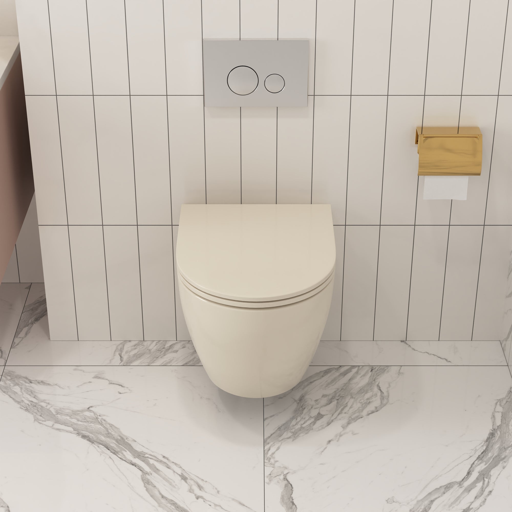 LIBERTY Wall-Hung Elongated Toilet, 1.1/1.6GPF Siphon Flushing with Multiple Colors