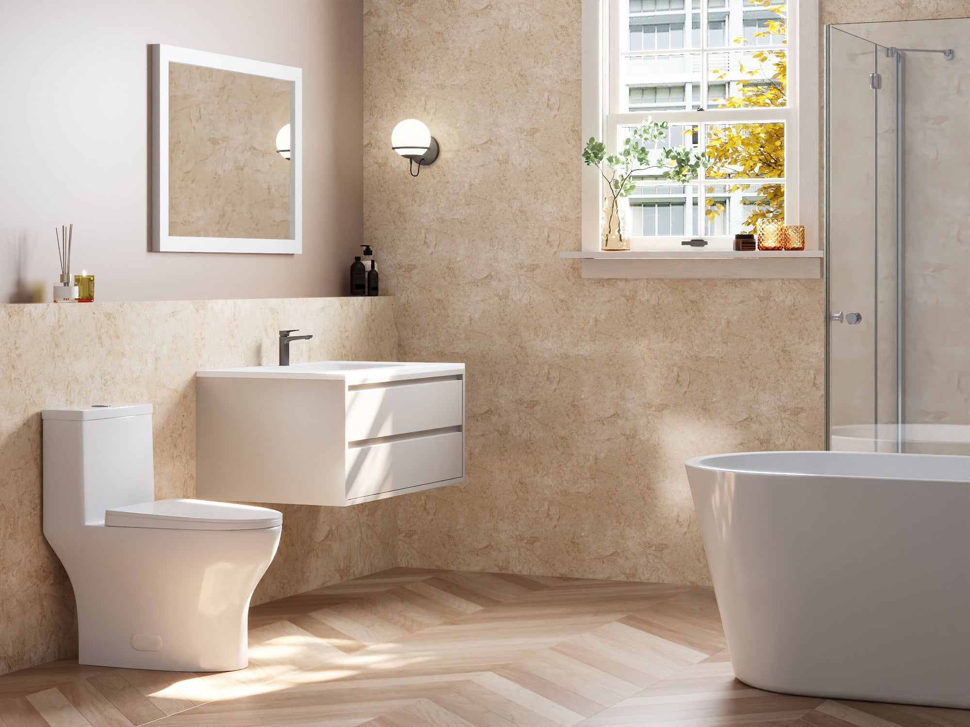 ALLY One-Piece Elongated Toilet, 12" Rough-in Dual-Flush