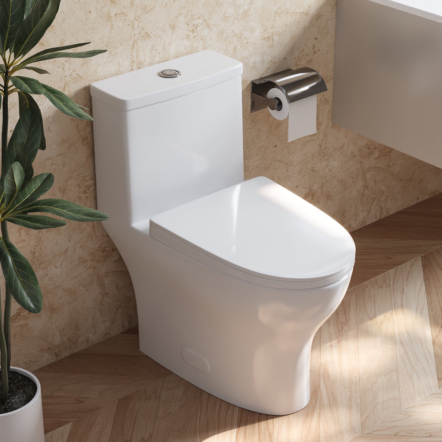 ALLY One-Piece Elongated Toilet, 12" Rough-in Dual-Flush