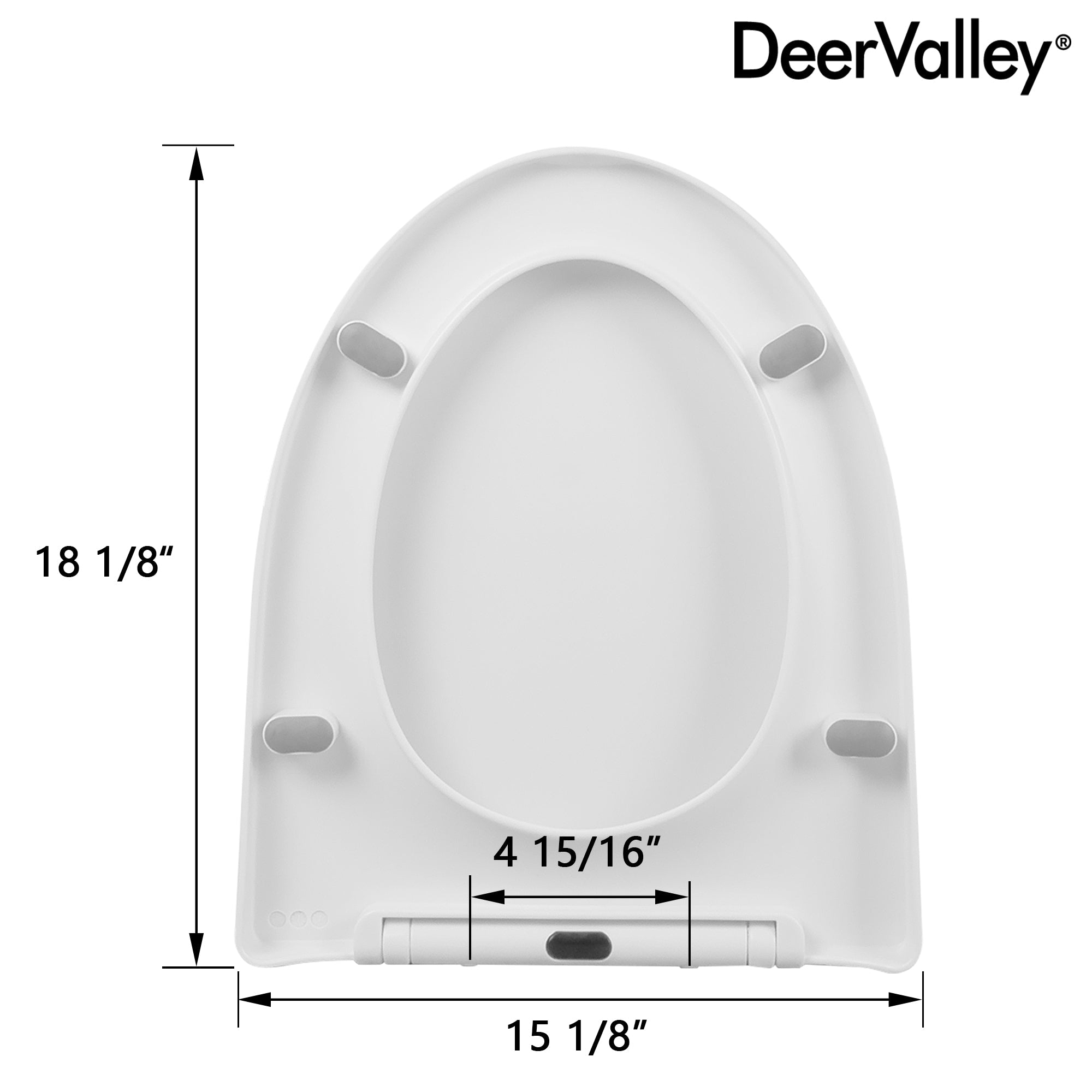 DeerValley DV-F0073S11 Quite-Close Easy to Install Plastic Polypropylene Toilet Seat (Fit with DV-1F0073)