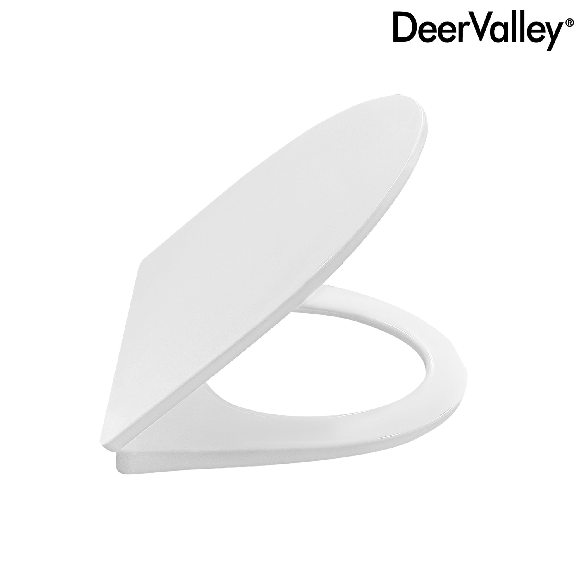 DeerValley DV-F0073S11 Quite-Close Easy to Install Plastic Polypropylene Toilet Seat (Fit with DV-1F0073)