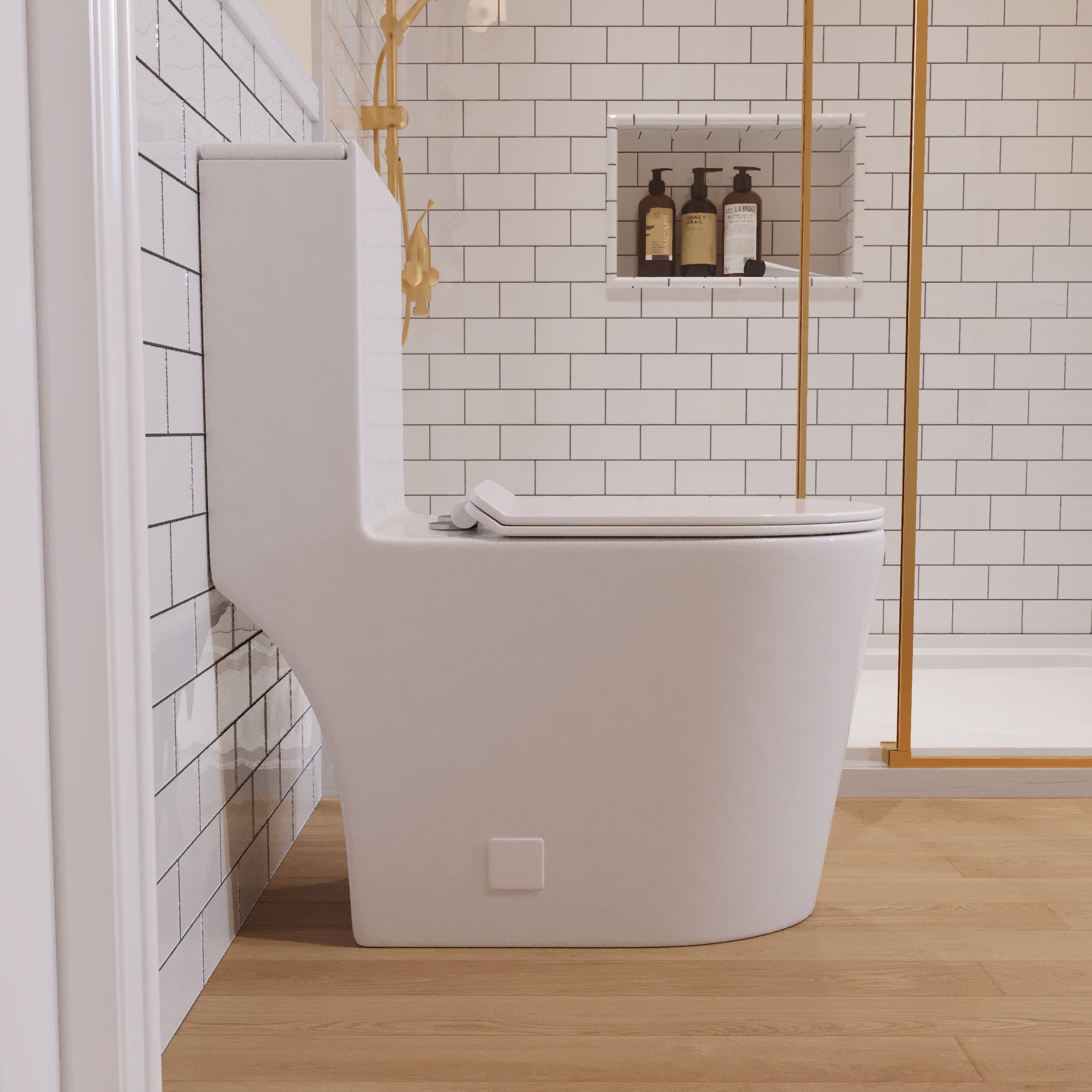 One-Piece Elongated Toilet, 1.19/0.85 GPF Dual-Flush