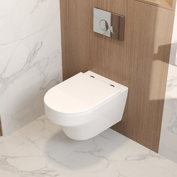 2-Piece Toilet Elongated Dual-Flush Wall Mounted Toilet (Seat Included) - DV-1F00292-CF/DV-1F0292