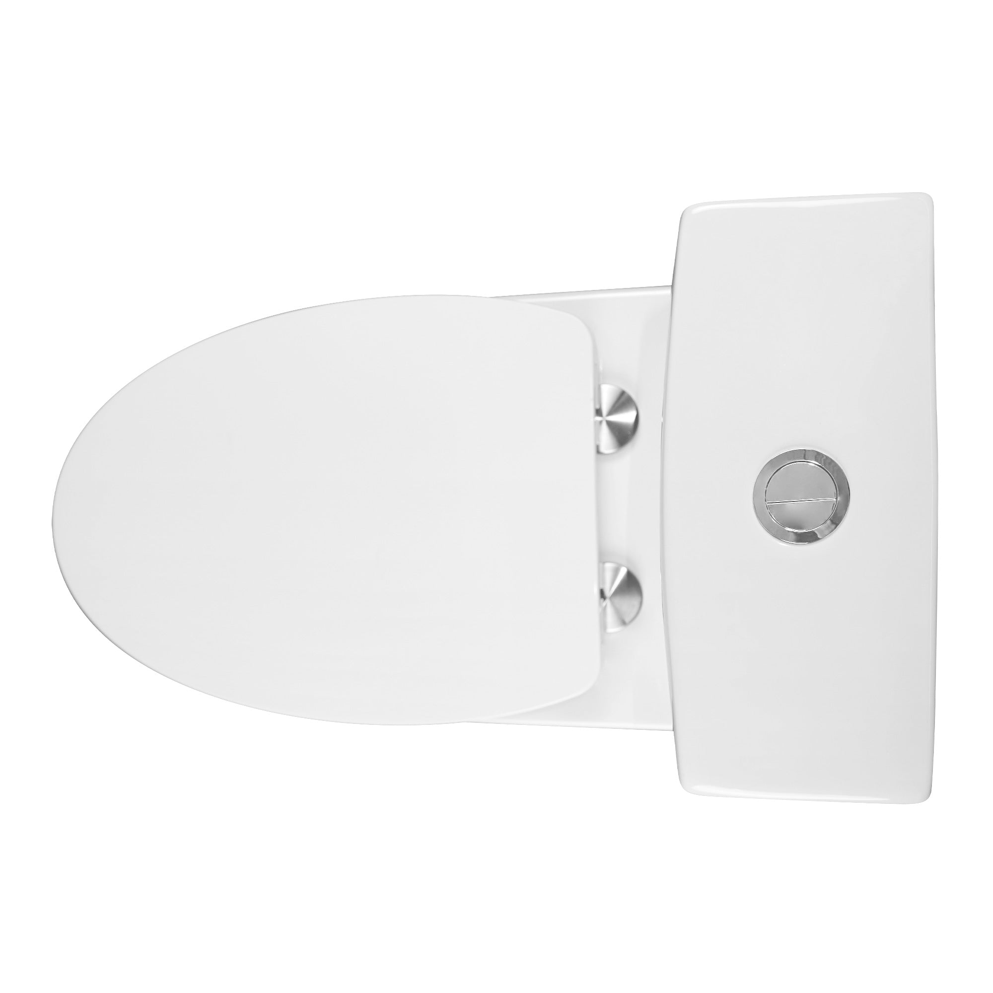 DeerValley One Piece Elongated Toilet, 1/1.28 GPF Dual Flush Rimless Bowl White Toilet with ADA Comfort Seat Height (Seat Included),DV-1F0437