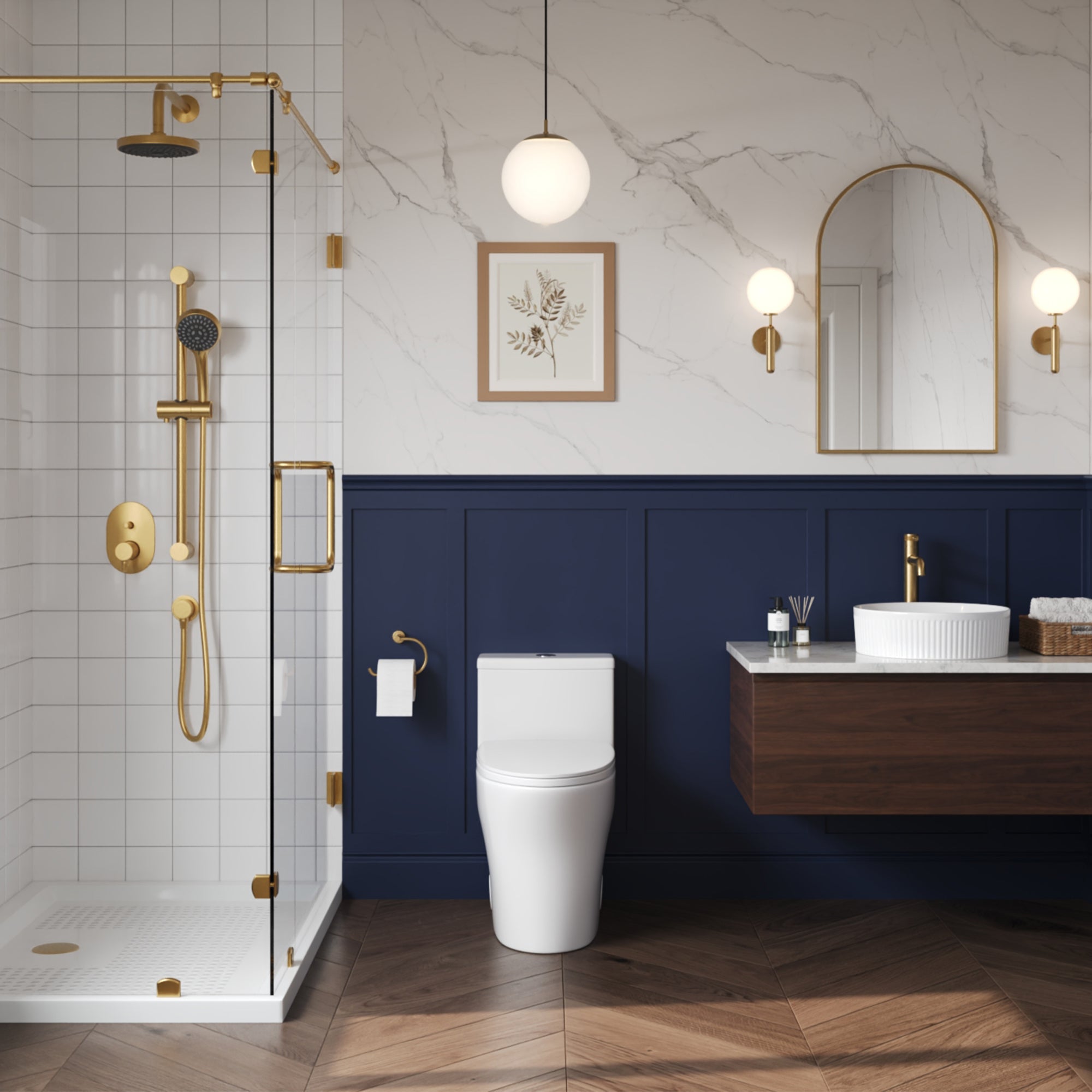 DeerValley DV-1F0437 One Piece Elongated Toilet – Dual Flush & Rimless, ADA Height, Seat Included