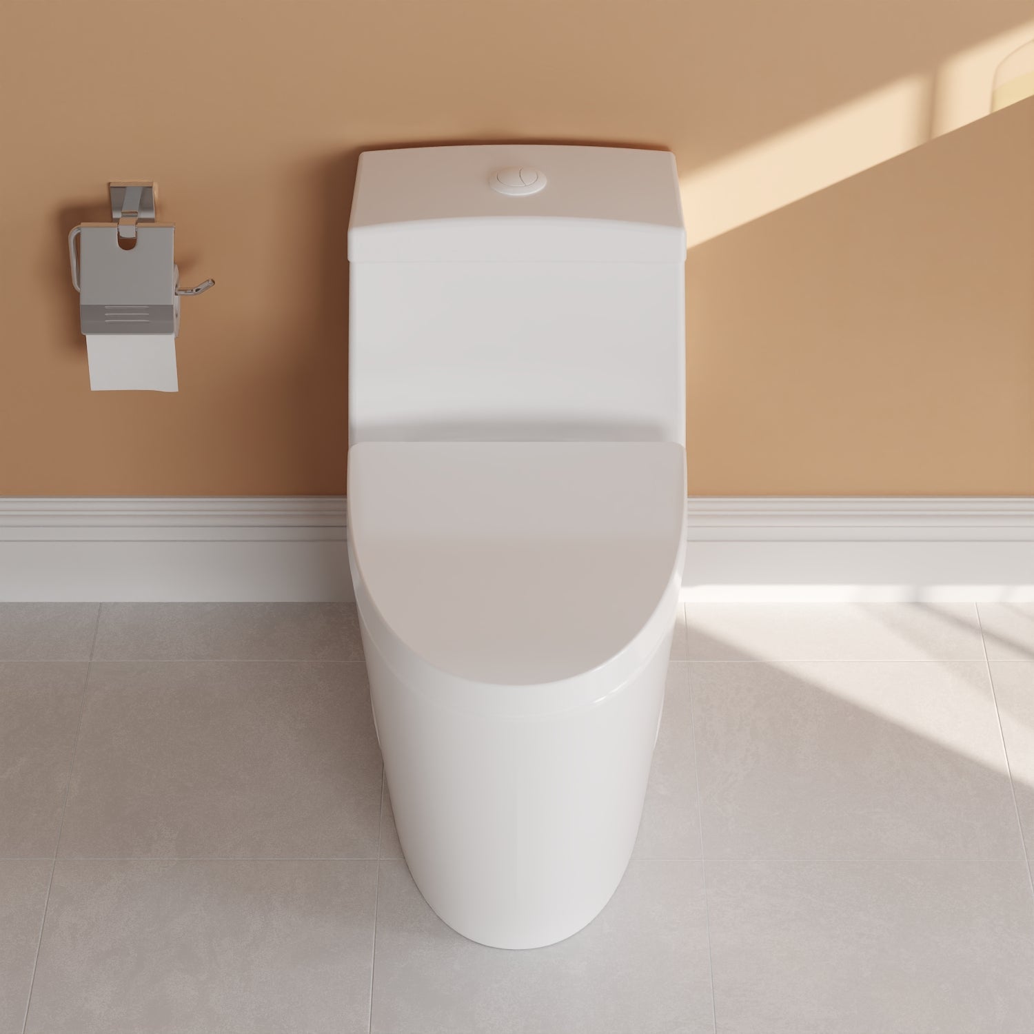 PRISM One-Piece Elongated Toilet, Dual-Flush Glazed Surface with Multiple Colors