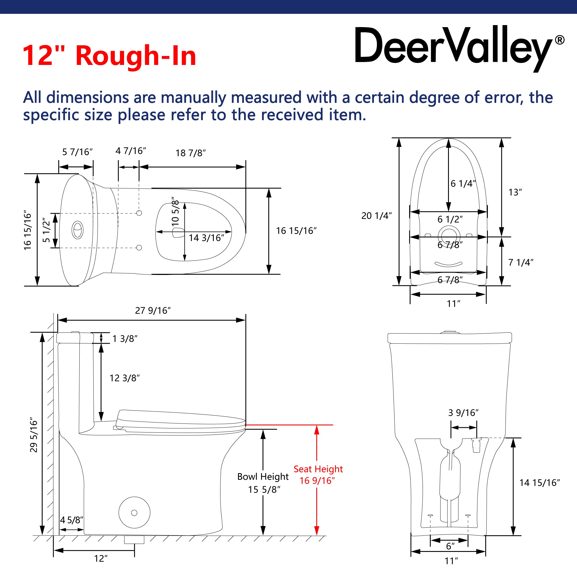 HORIZON One-Piece Elongated Toilet, 12" Rough-in Dual-Flush