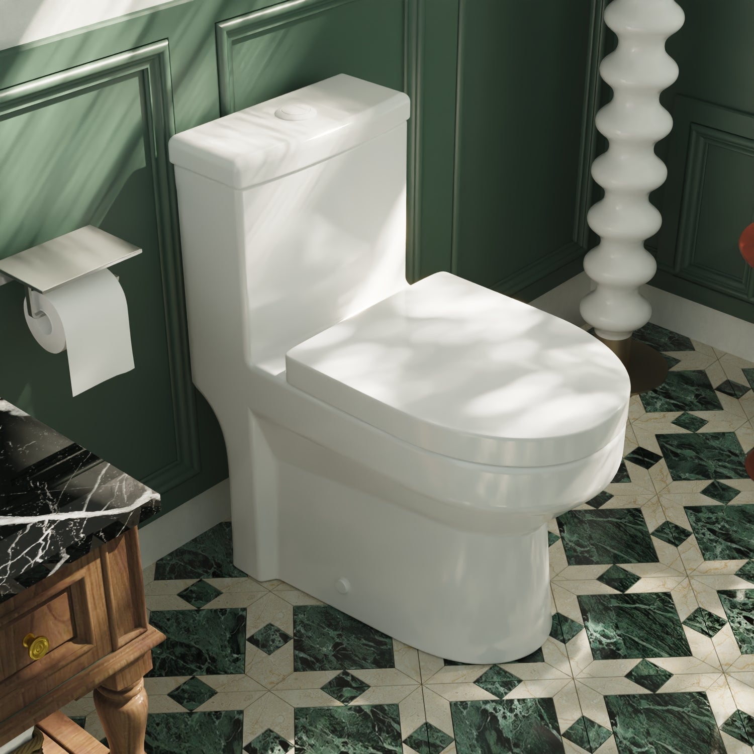 LIBERTY One-Piece Round Toilet, 1.1/1.6GPF Dual-Flush with Multiple Colors