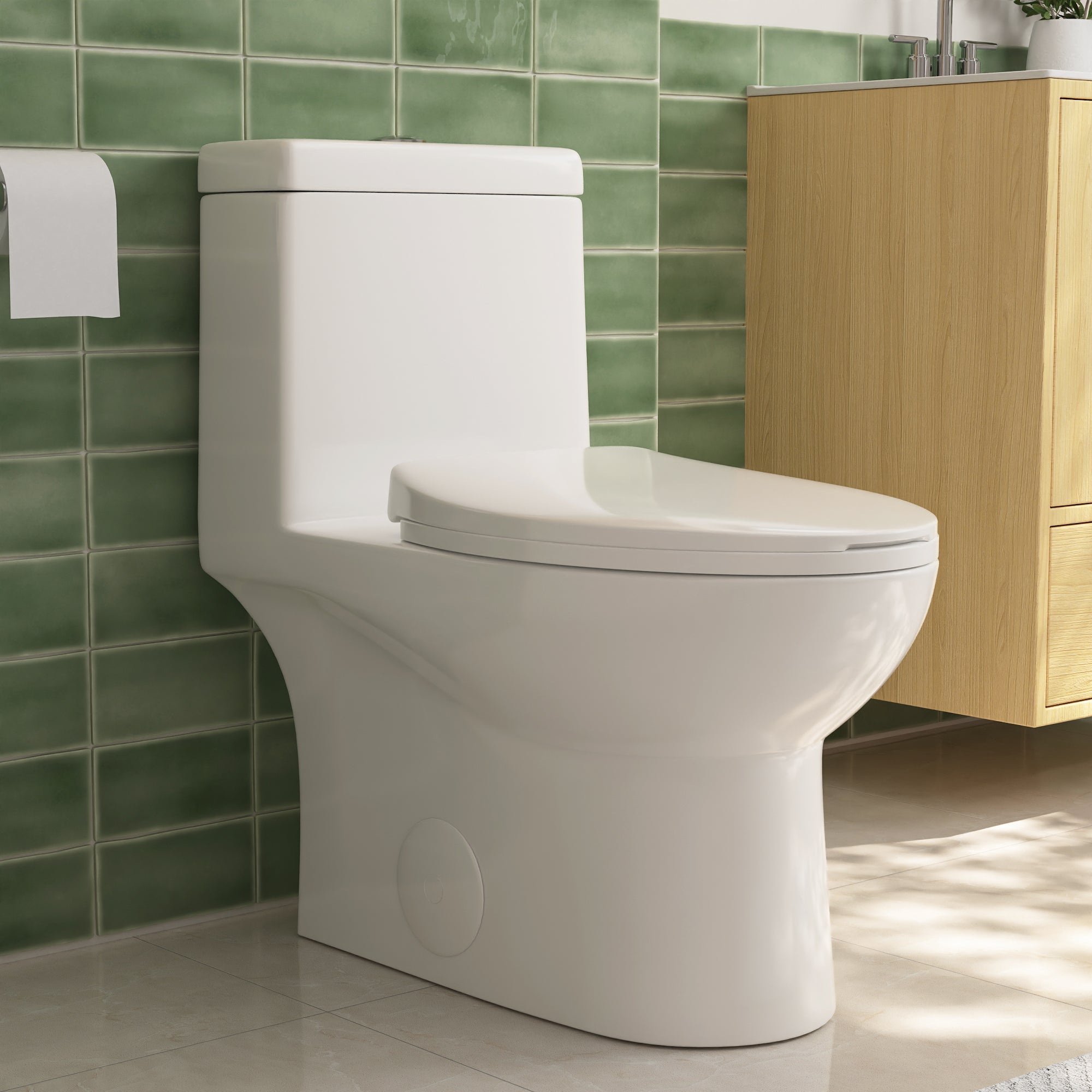 ALLY One-Piece Elongated Toilet, 1.1/1.6GPF Dual-Flush with Multiple Colors