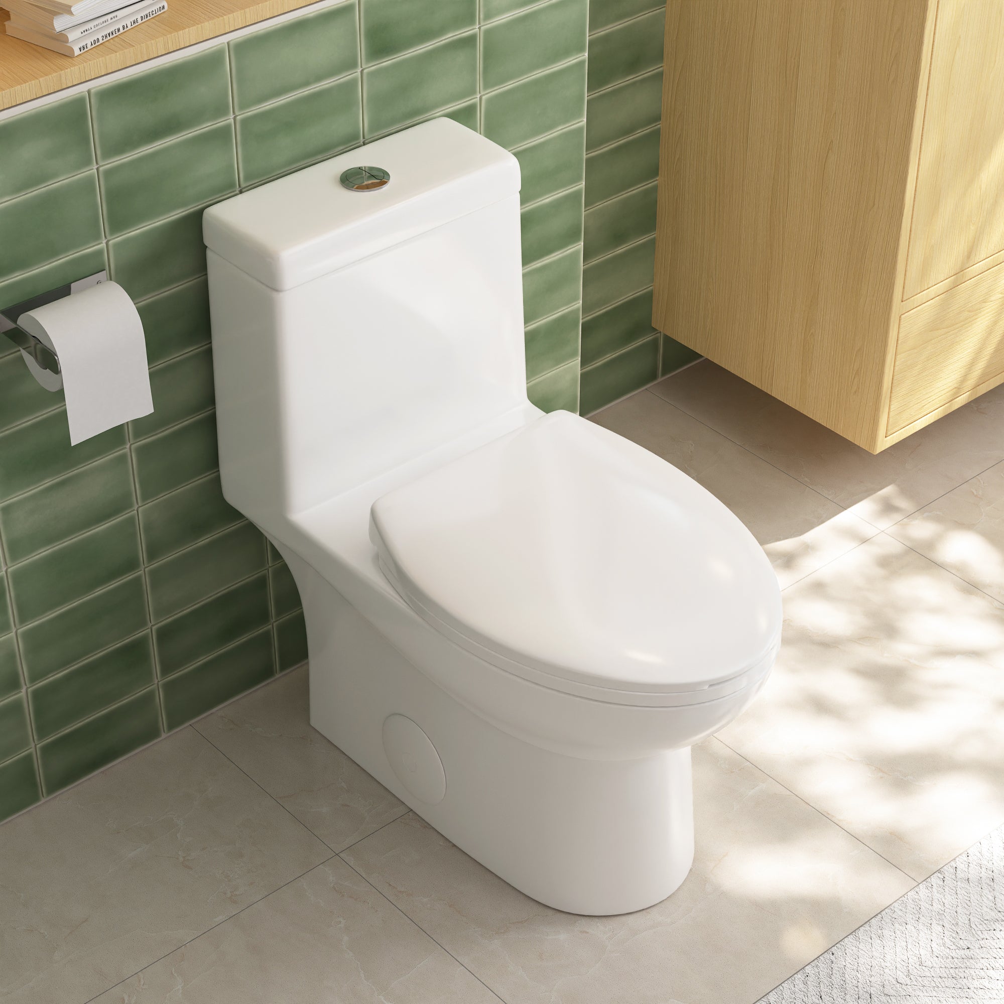ALLY One-Piece Elongated Toilet, 1.1/1.6GPF Dual-Flush with Multiple Colors