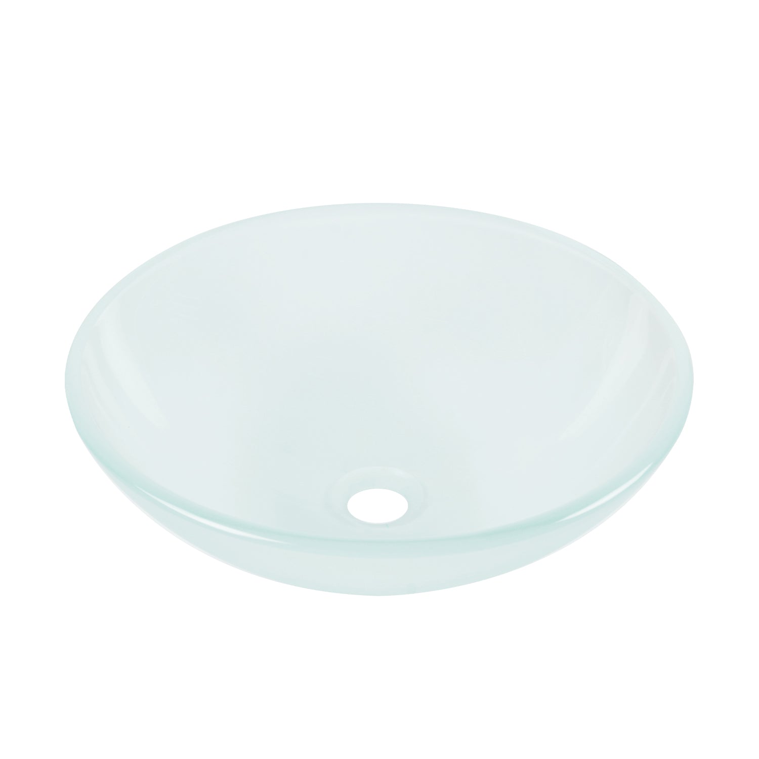 DeerValley Bath DeerValley DV-1G0007 Glass Circular Vessel Bathroom Sink Vessel Sink