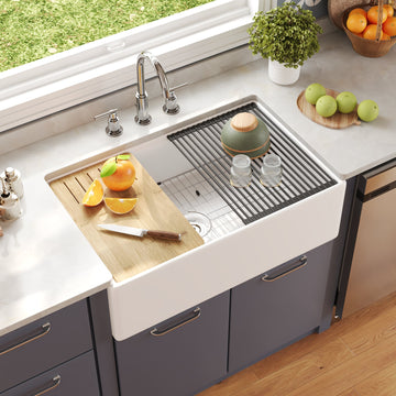 33"x20" Rectangular Workstation Kitchen Sink, Single Bowl With Multiple Colors