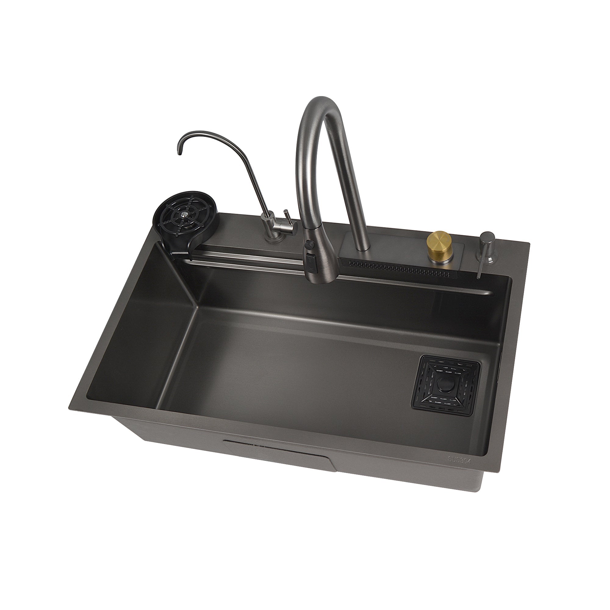 29.5" x 18" Rectangular Stainless Steel Kitchen Sink, Multifunction with Multiple Sizes