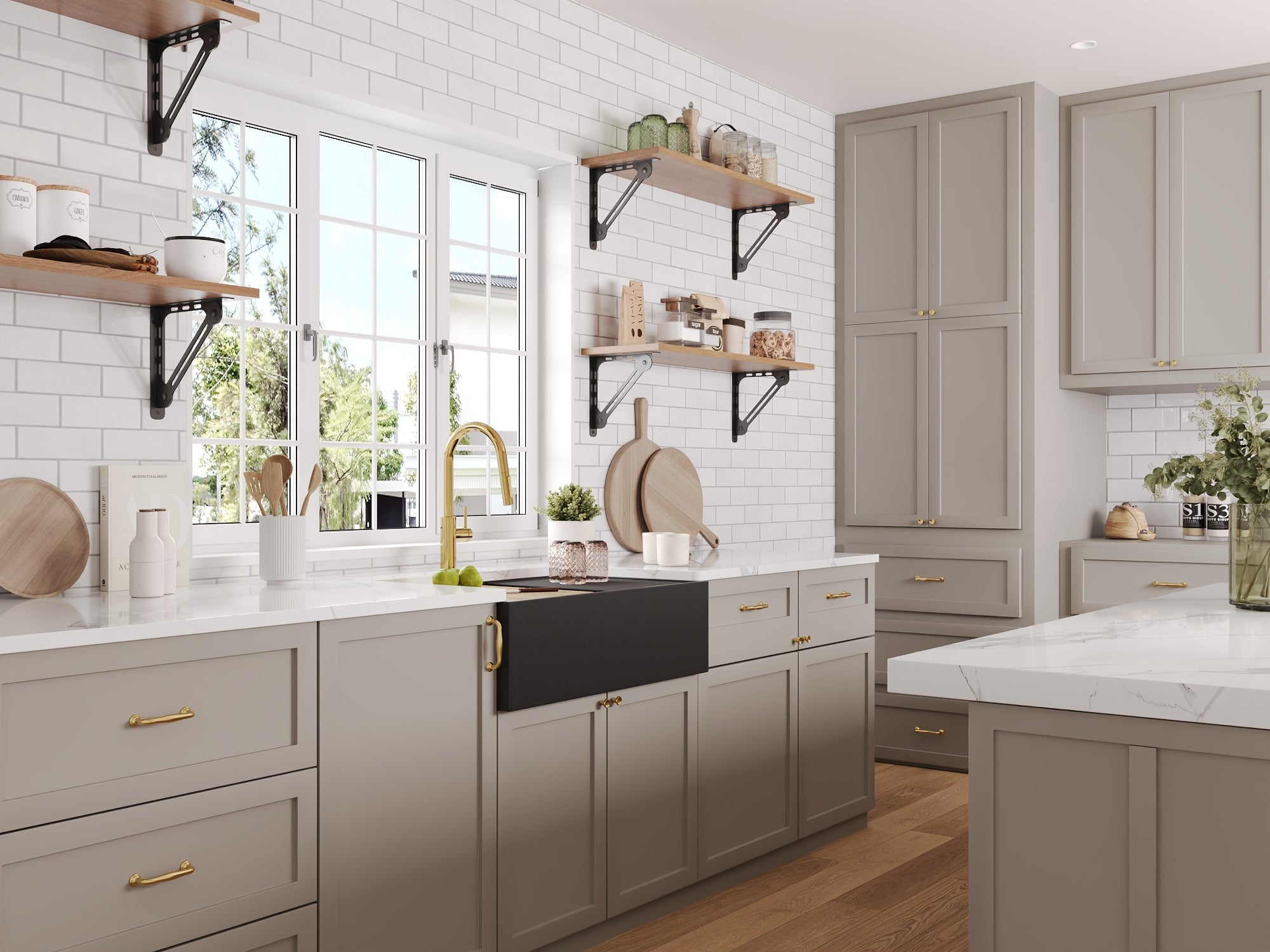 30" L x 18" W Rectangular Workstation Undermount Kitchen Sink, Natural Material With Multiple Colors