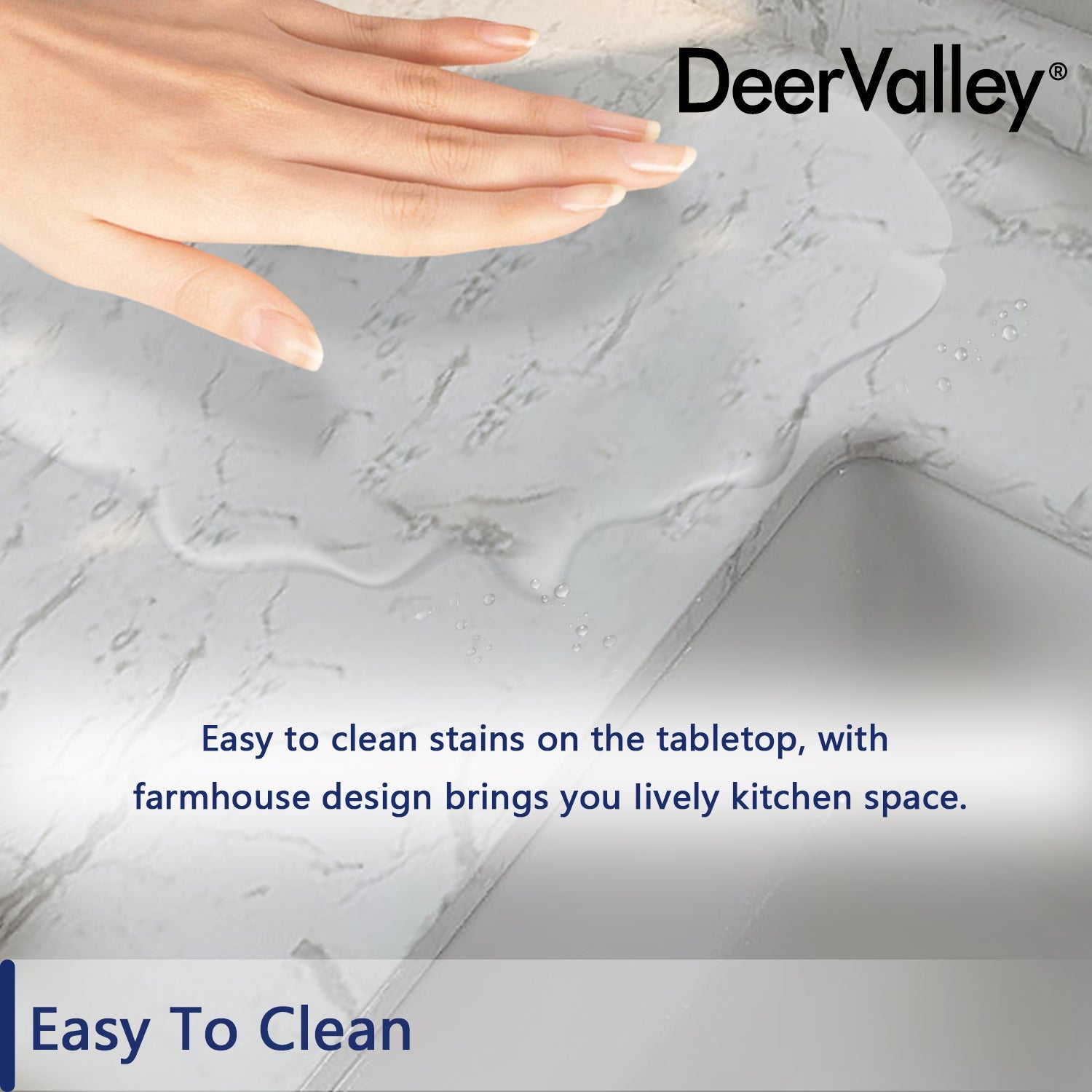 DeerValley Bath DeerValley DV-1K119 Feast 33" L x 20" W Ceramic Farmhouse Kitchen Sink Kitchen Sink