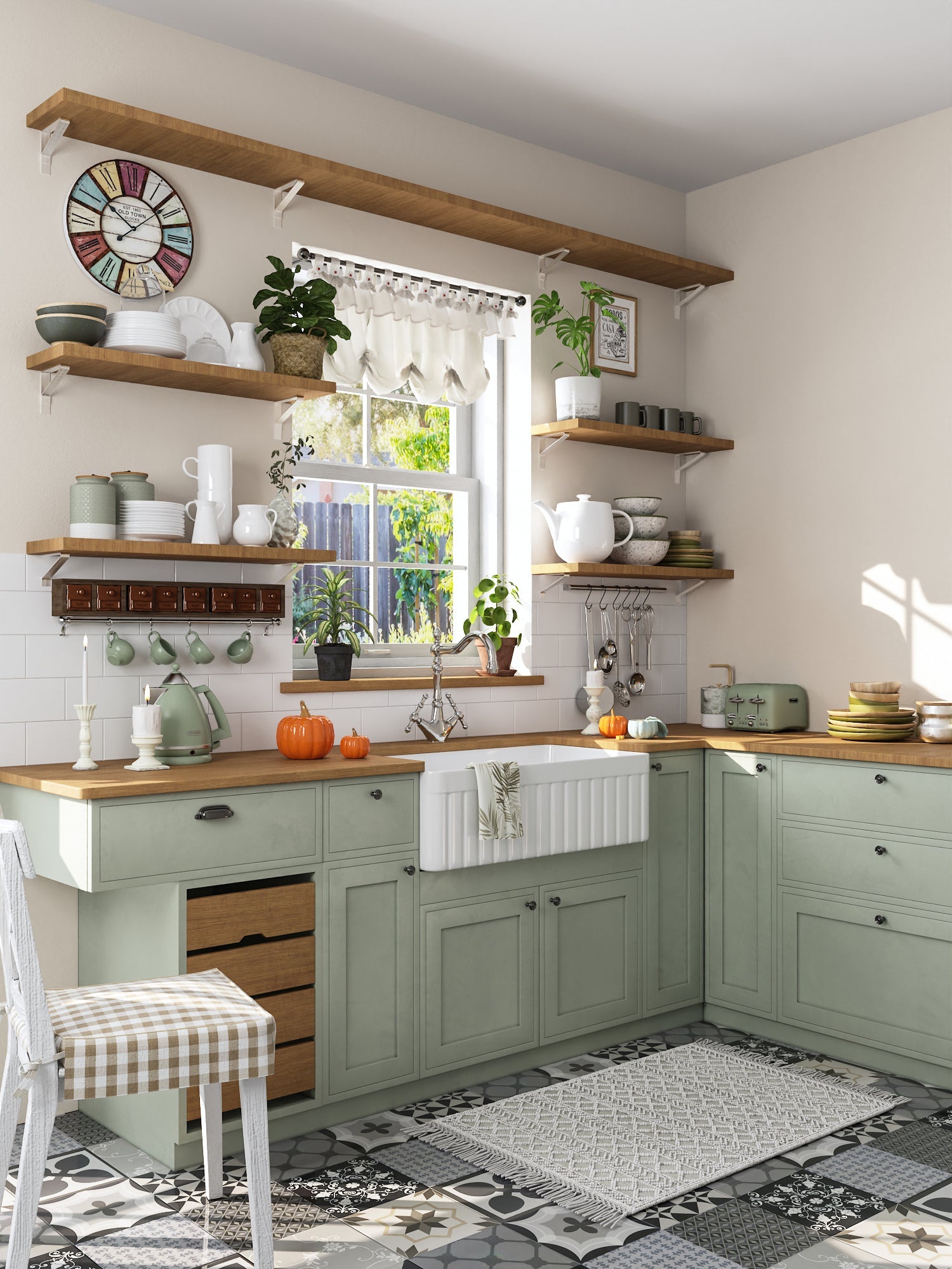 SOLSTICE 33" L x 18" W Rectangular Farmhouse Kitchen Sink, Easy-Cleaning With Multiple Colors