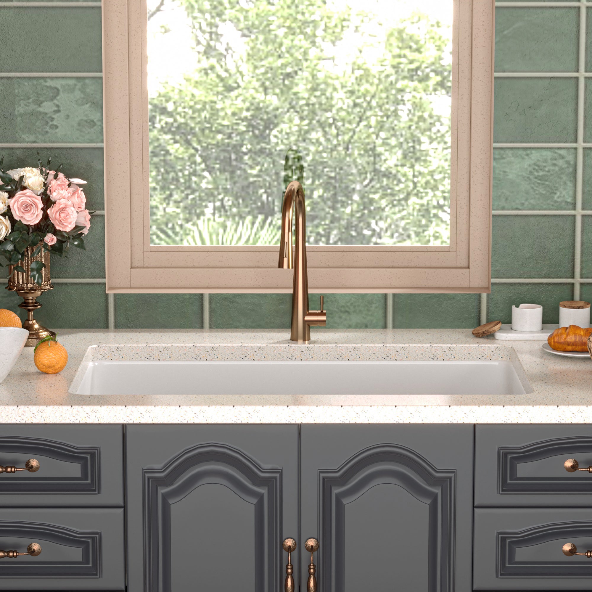 GLEN 31.89" L x 19.09" Rectangle Undermount Kitchen Sink, Large Capacity With Multiple Types