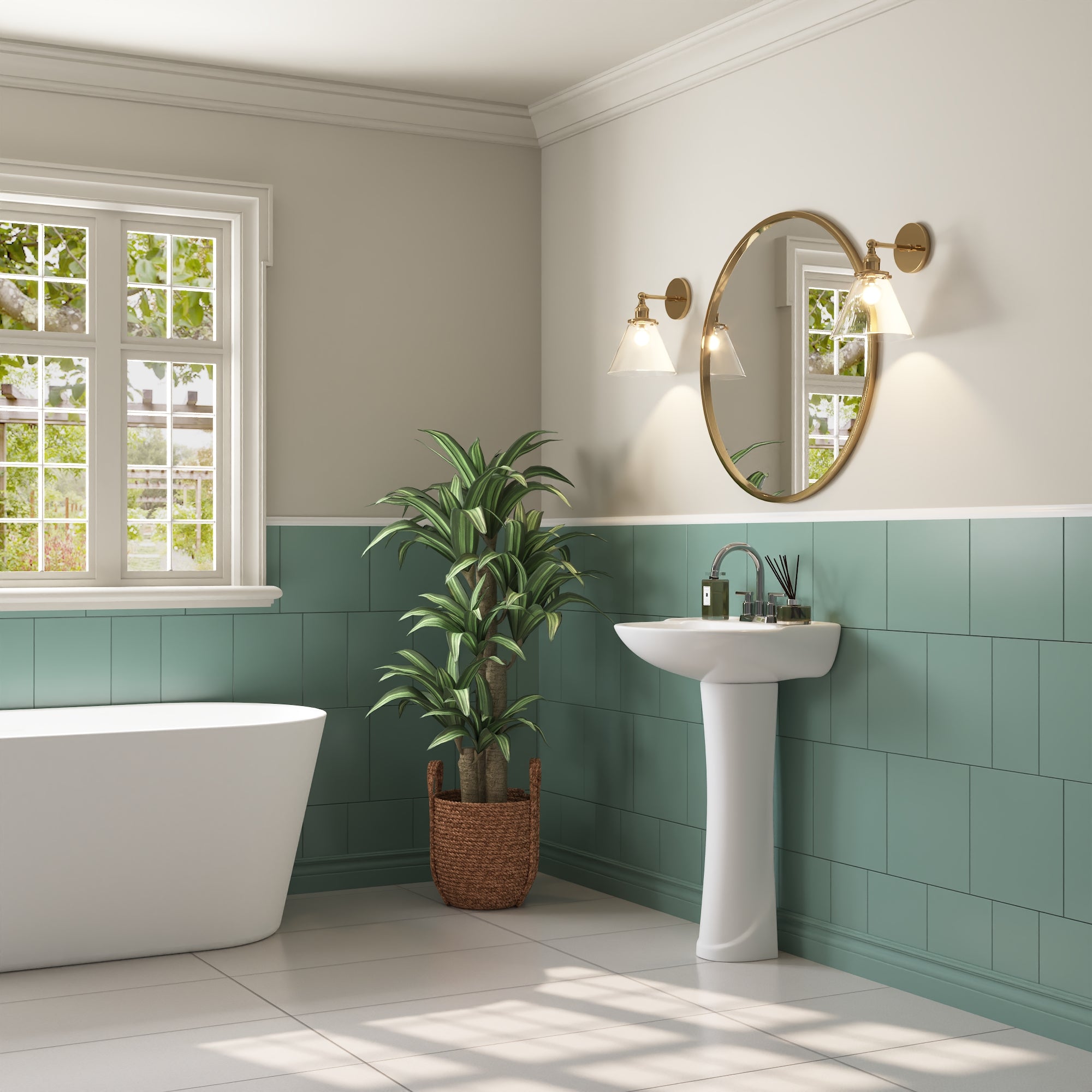 ALLY 20" X 17" U-Shape Pedestal Bathroom Sink, Overflow Hole With Multiple Types