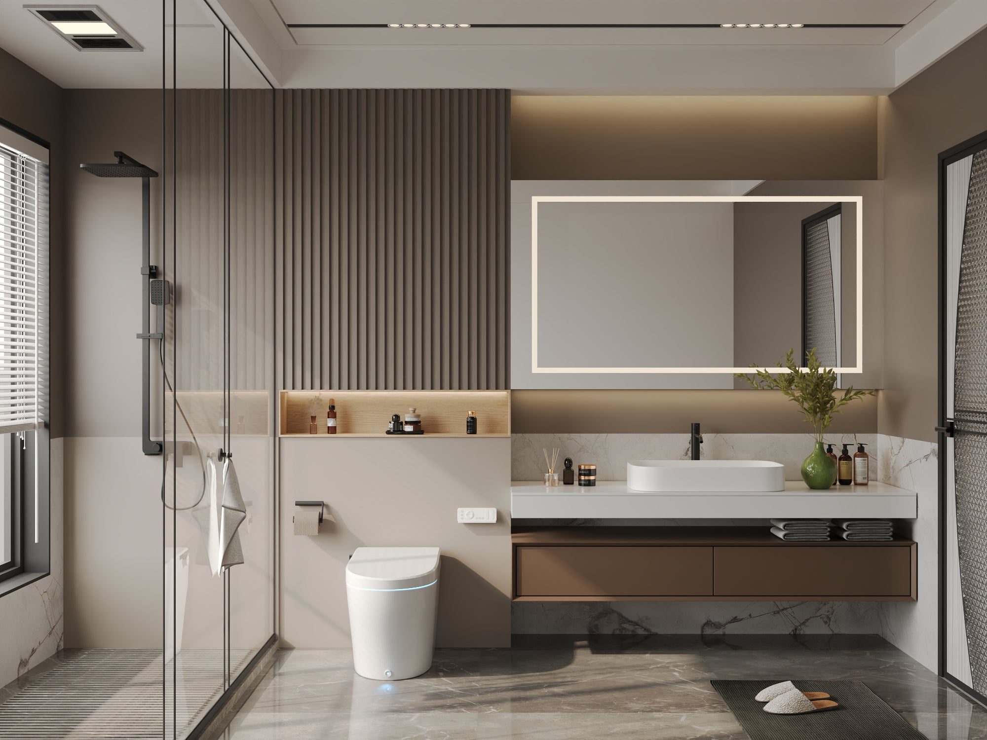 DeerValley DV-1S0029/V1/V3 Tankless Elongated Smart Toilet, One-Piece Elongated Smart Toilet with Foot Kick Flush (Seat Included)