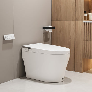 DeerValley Smart Toilet, One-Piece Elongated Smart Toilet with Foot Kick Flush (Seat Included),DV-1S0029/V1/V3