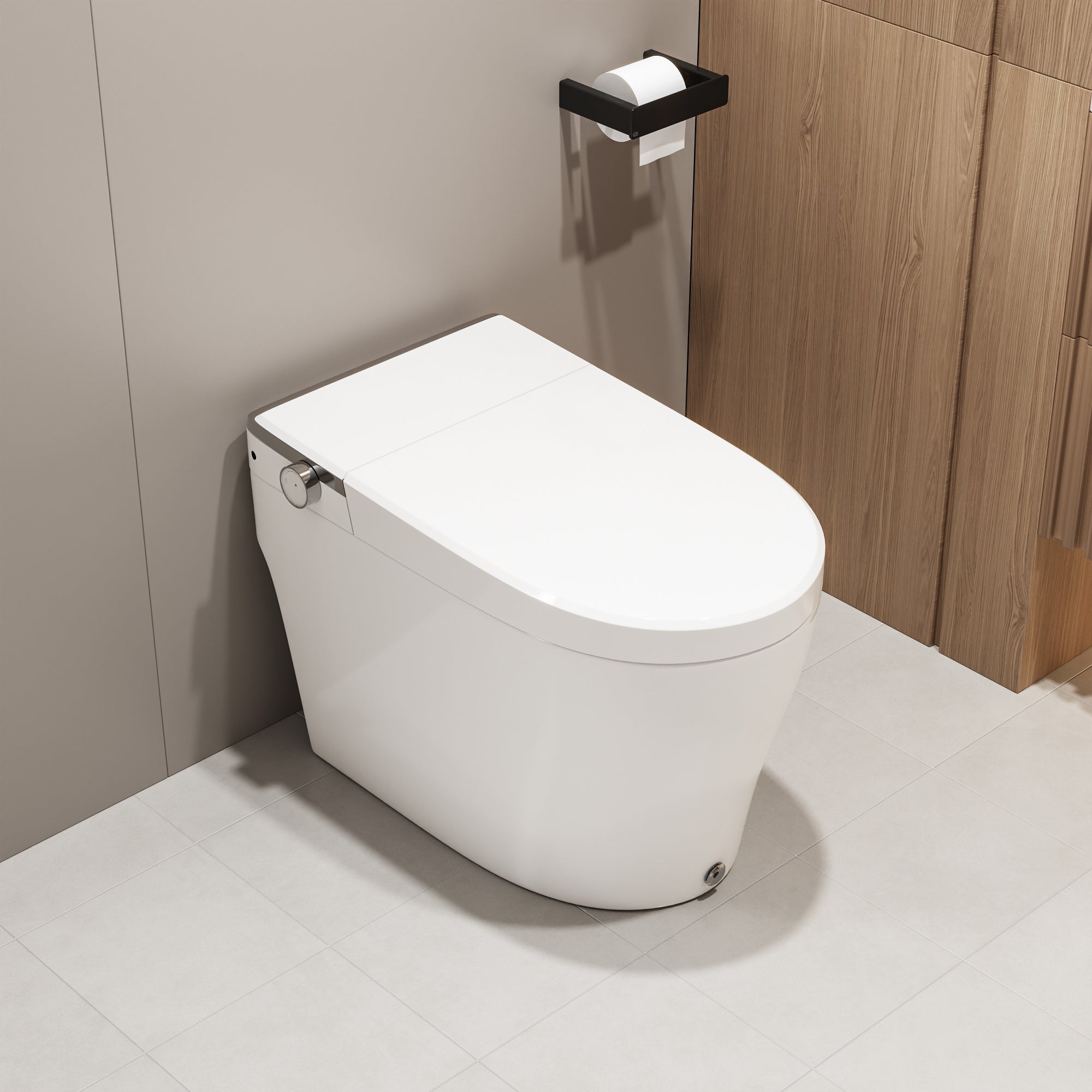 DeerValley DV-1S0029/V1/V3 Tankless Elongated Smart Toilet, One-Piece Elongated Smart Toilet with Foot Kick Flush (Seat Included)
