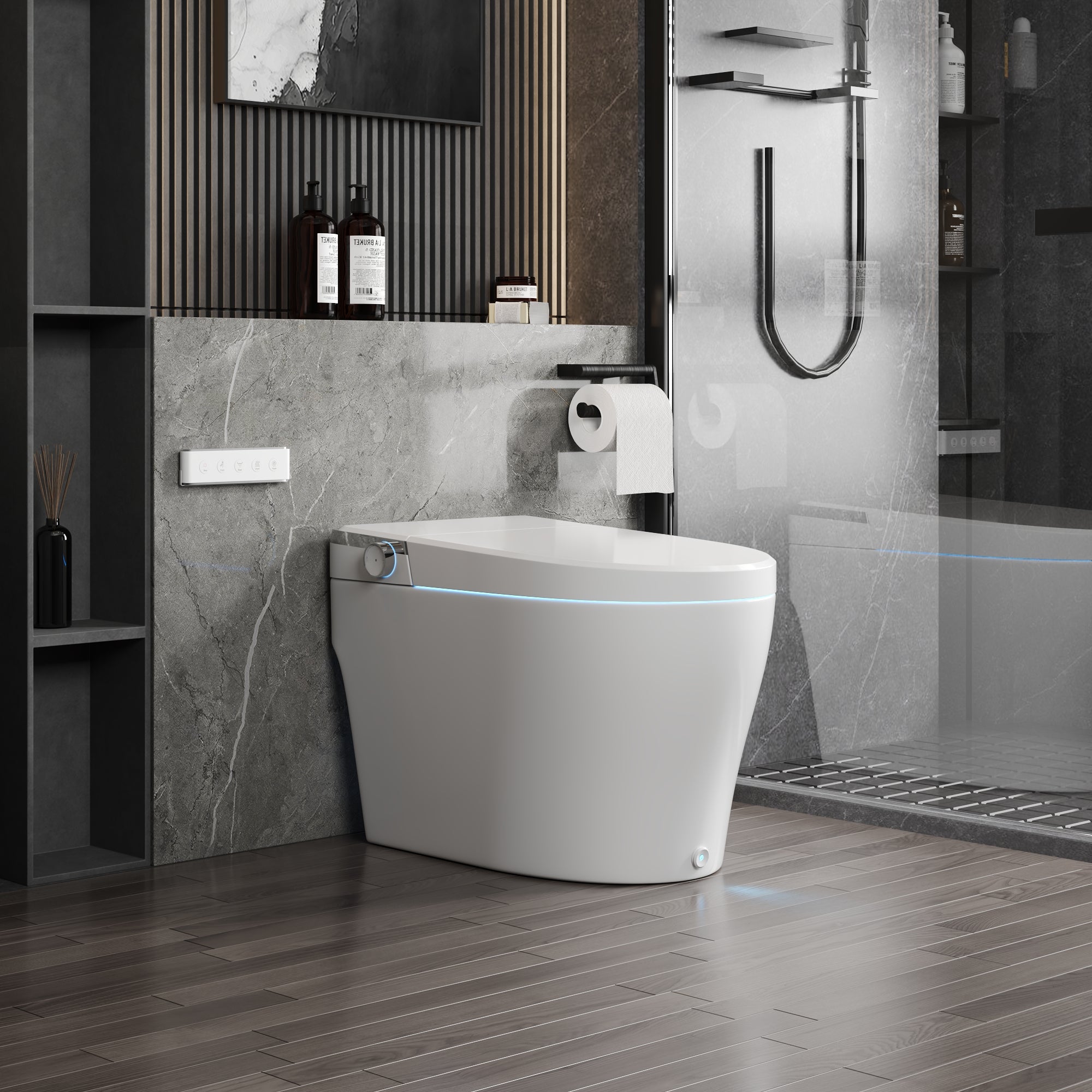 DeerValley DV-1S0029/V1/V3 Tankless Elongated Smart Toilet, One-Piece Elongated Smart Toilet with Foot Kick Flush (Seat Included)