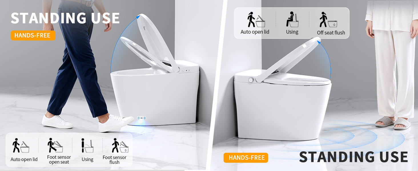 Smart Toilet Foot Operation