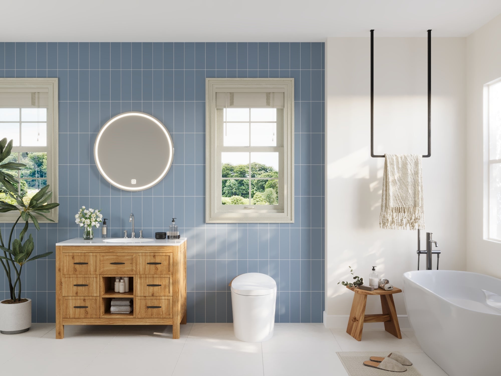 DeerValley DV-1S0160/V1/V3 Tankless Elongated Smart Toilet with Off-Seat Flush/Foot Sensor Flush, Automatic Tankless Toilet with Heated Seat, Warm Water Cleaning, Warm Air dryer