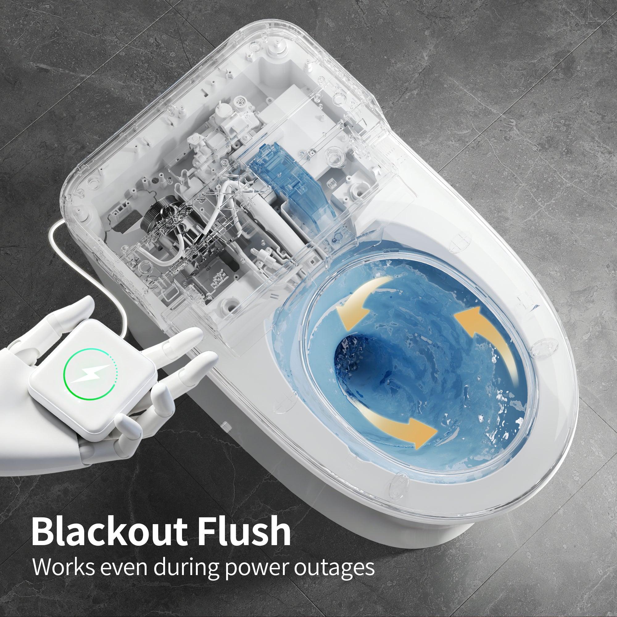 DeerValley DV-1S0290 Smart Toilet Bidet, One Piece Elongated Toilet with Foam Shield, Auto Flush 1.0/1.28 GPF, ADA Comfort Height, Heated Seat, Instant Warm Water, LED Display, Built-in Water Tank & Pump