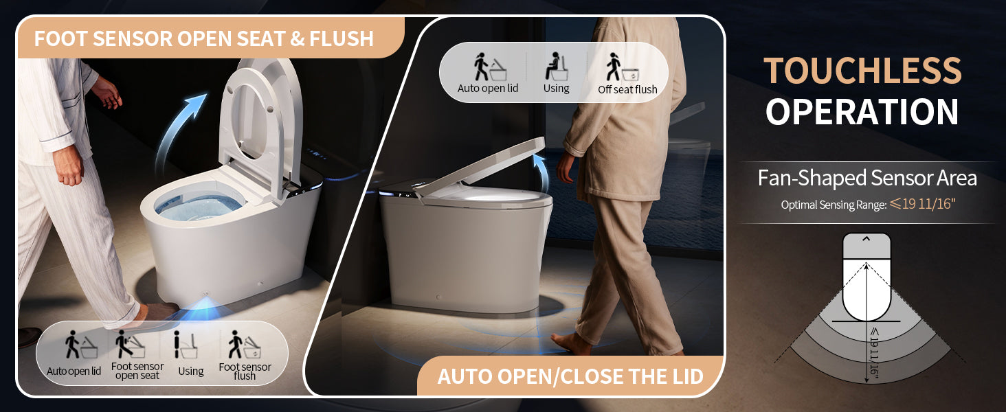 Smart Toilet Foot Operation