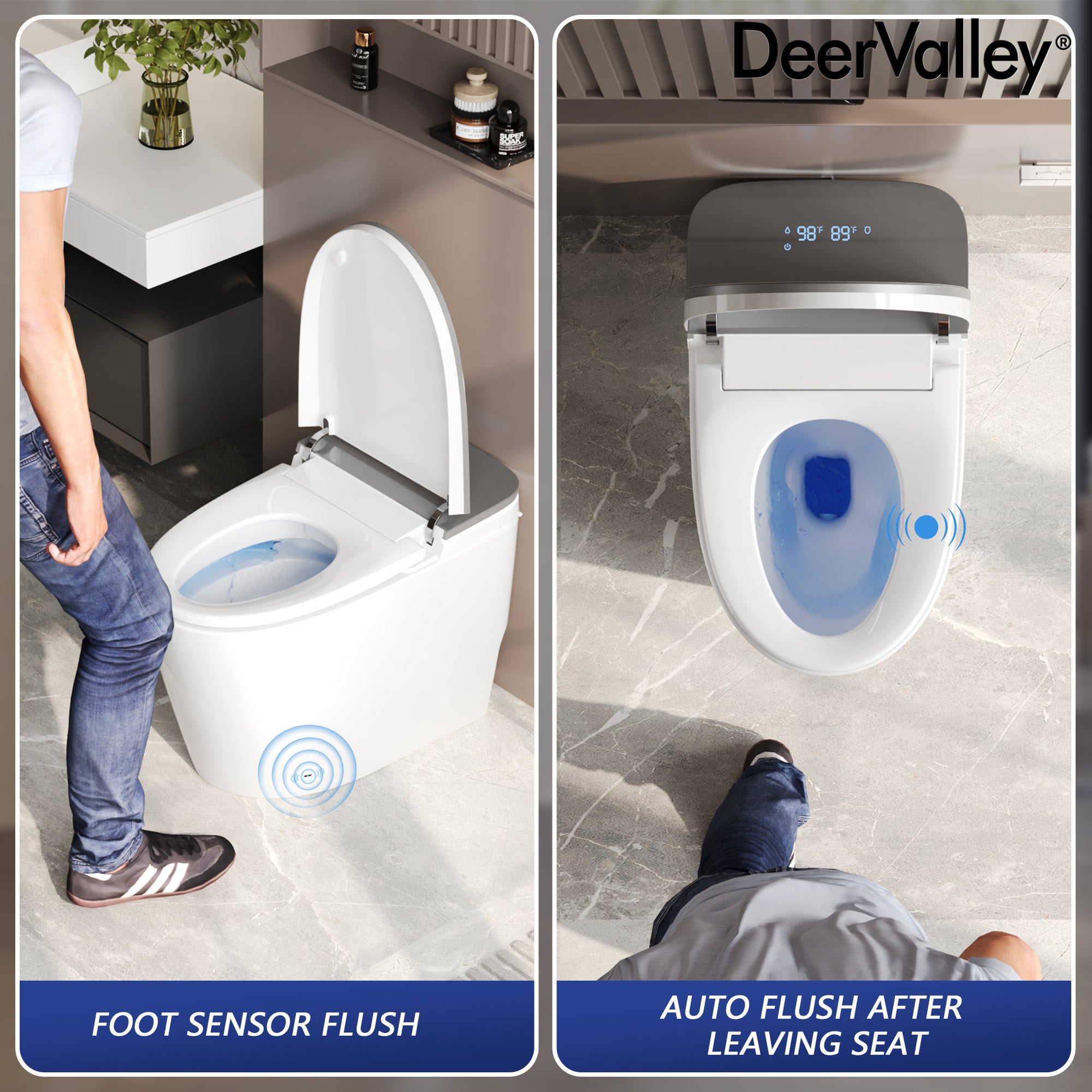 Smart Toilet Foot Operation