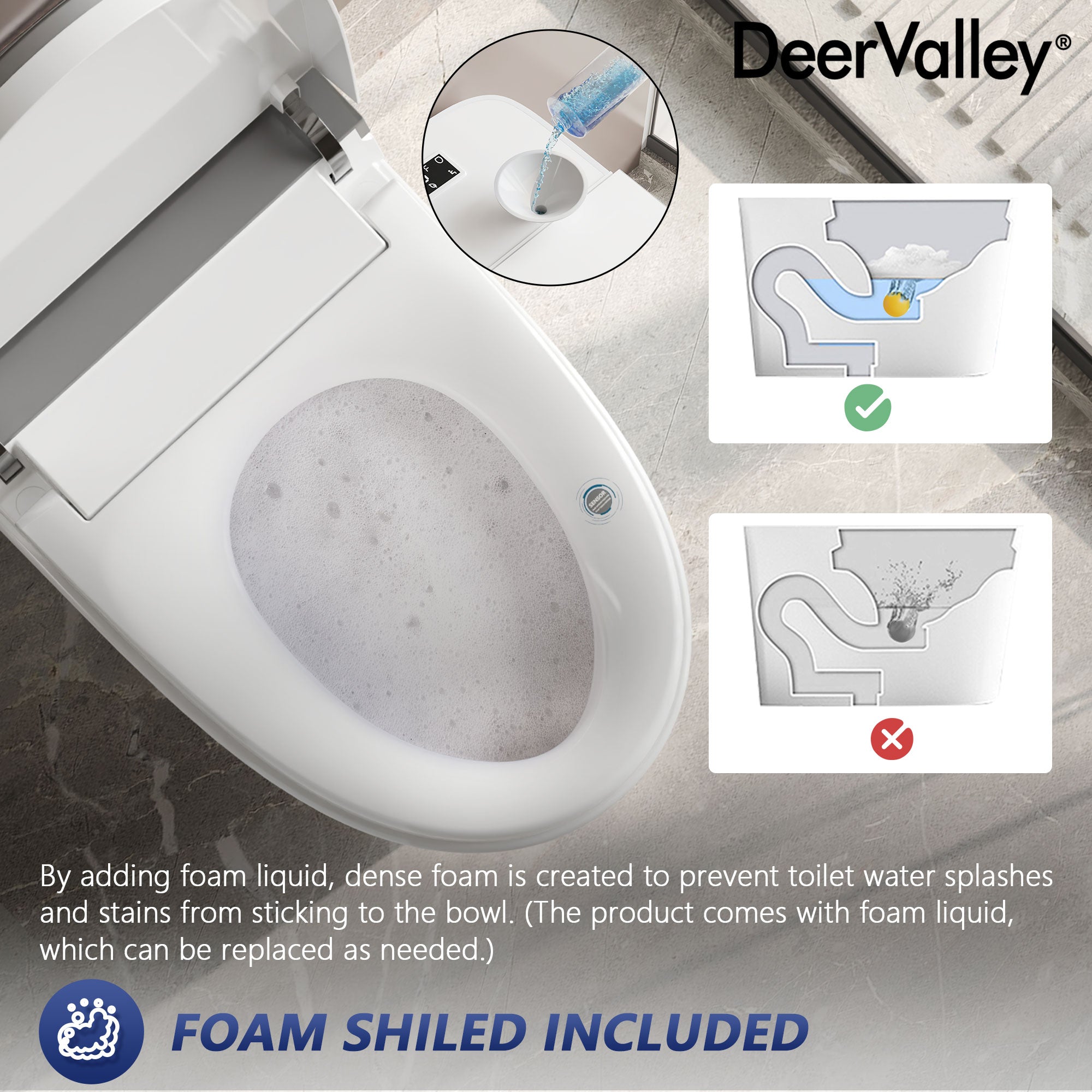 Smart Toilet Foam Shlied