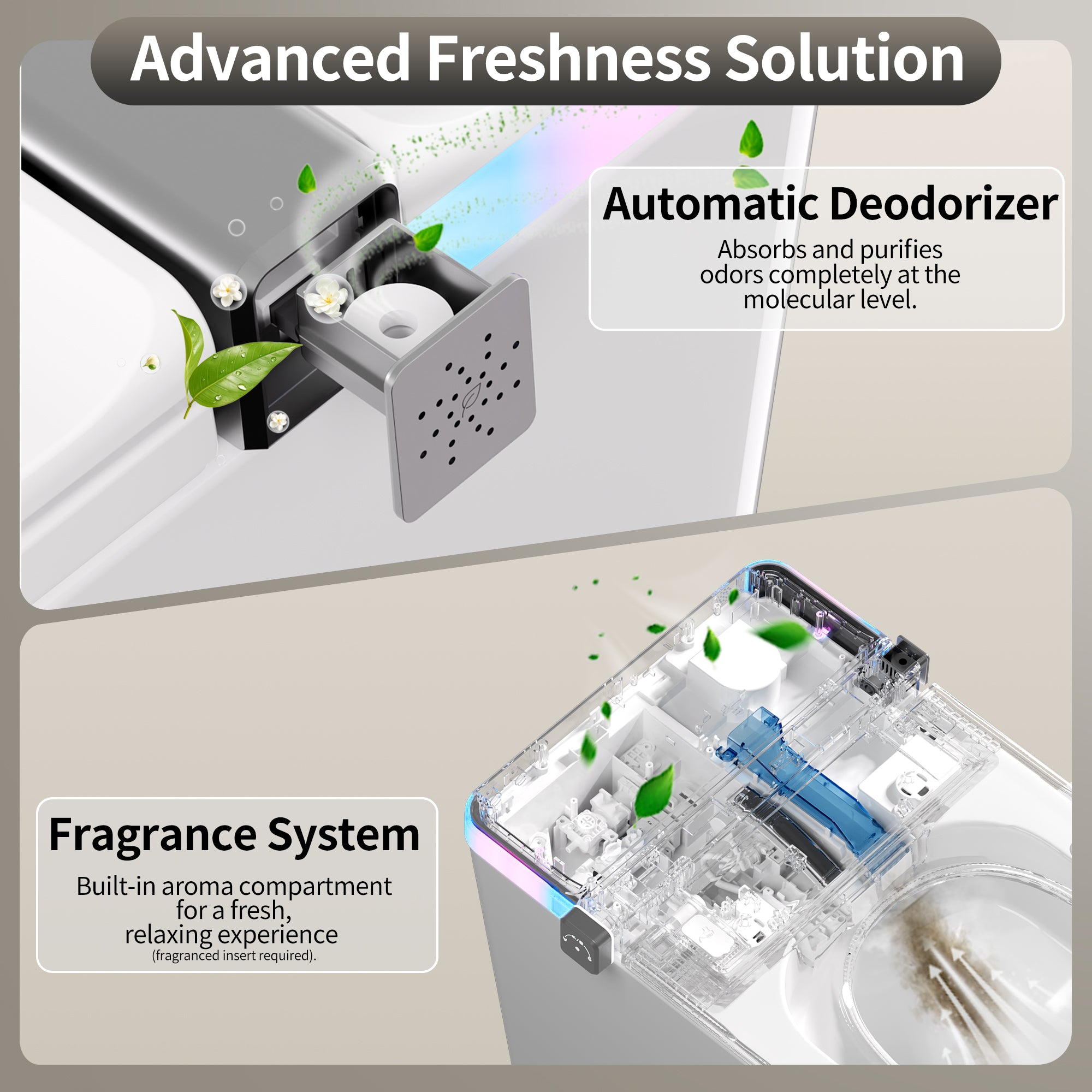 DeerValley DV-1S0360 Advanced Tankless Elongated Smart Toilet Smart Toilet with Bidet, Foam Shield, Deodorization, Auto Open/Close, Foot Sensor, Build-in Tank, Pump, Heated Seat, Dryer, LED Display, ADA Electric Toilets