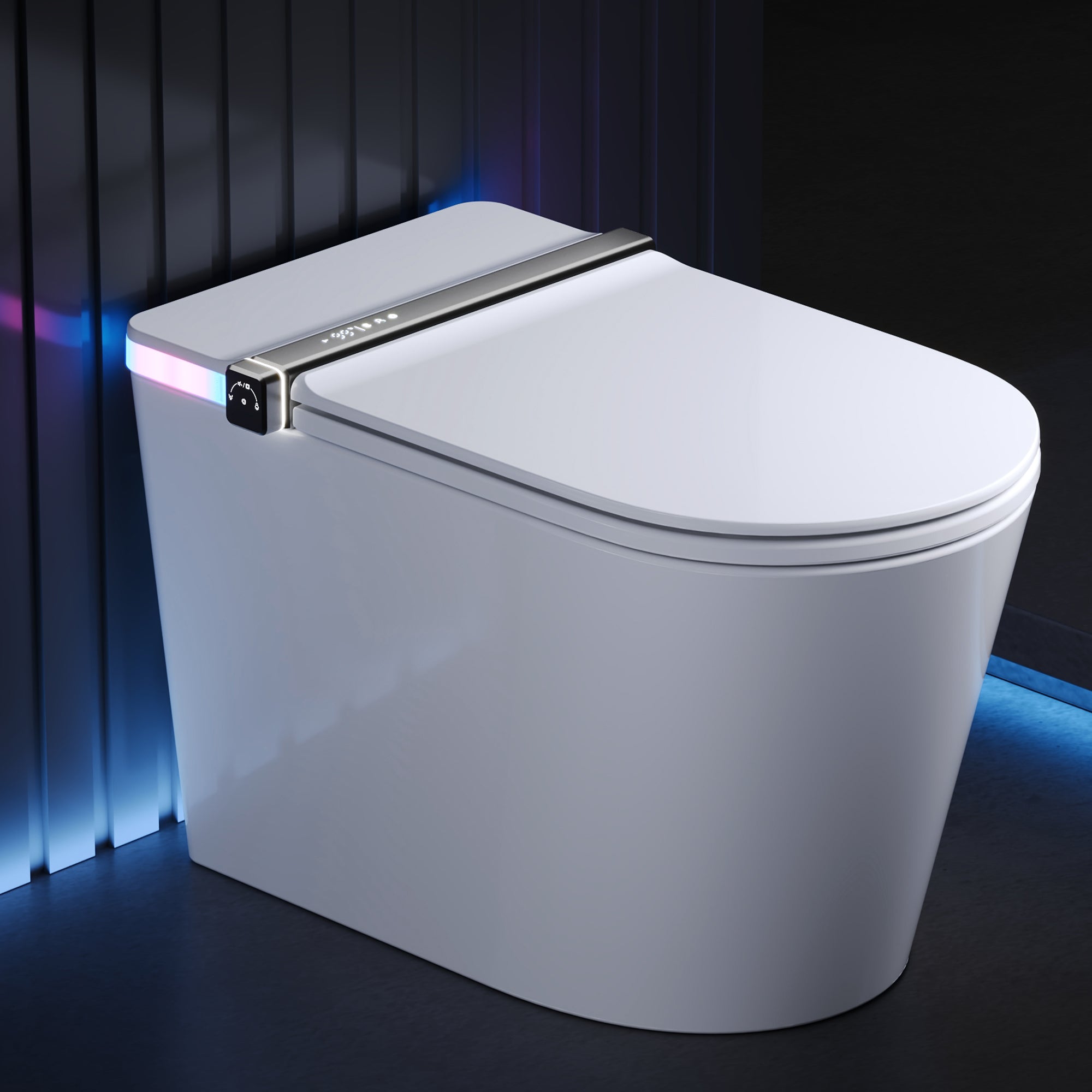 DeerValley DV-1S0360-V3 Premium Smart Toilet ADA Height with Bidet, Foam Shield, Deodorization, Auto Open/Close, Foot Sensor, Build-in Tank, Pump, Heated Seat, Dryer, LED Display, Electric Toilets in White